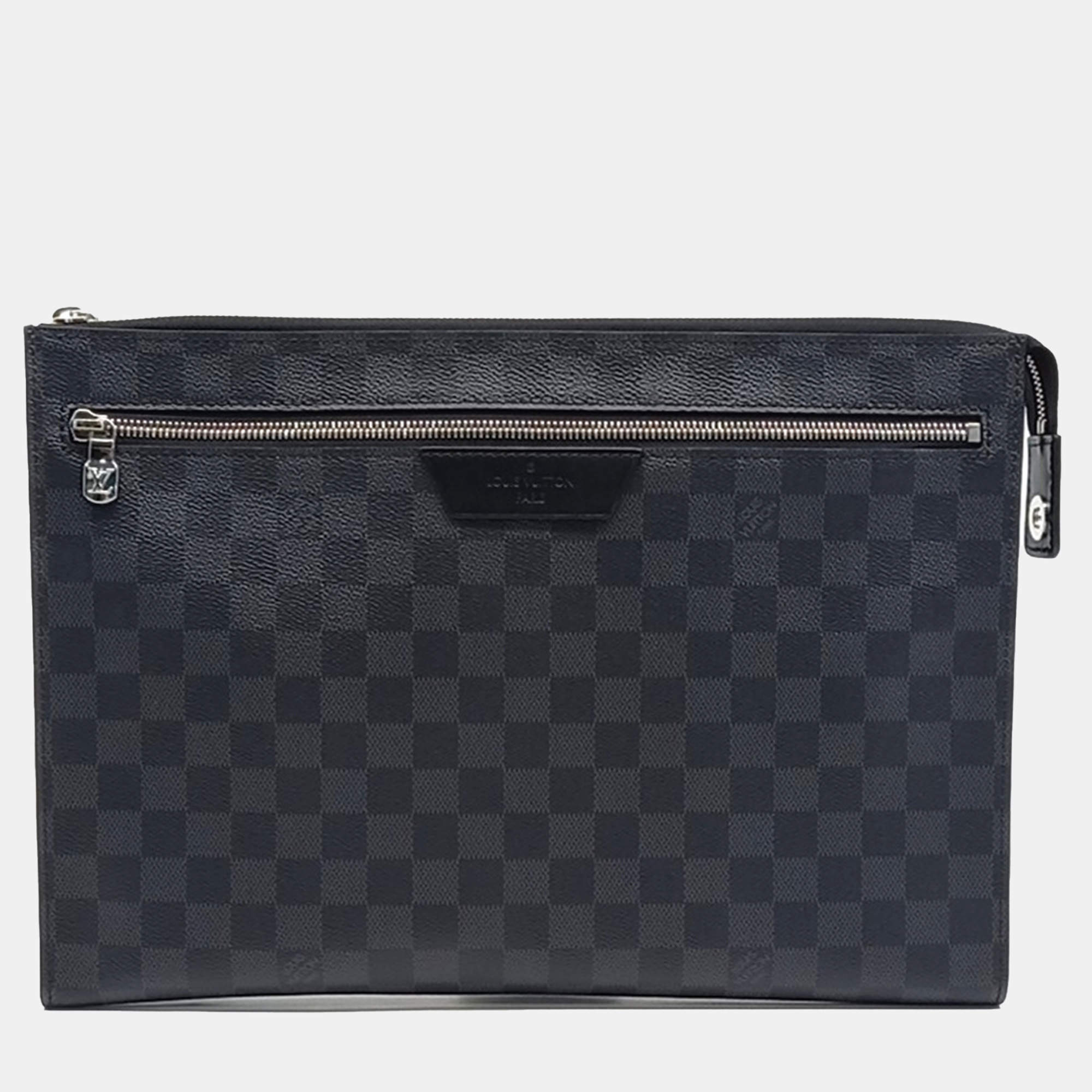 Louis Vuitton Black Canvas Graphite Pochette 24H Clutch
