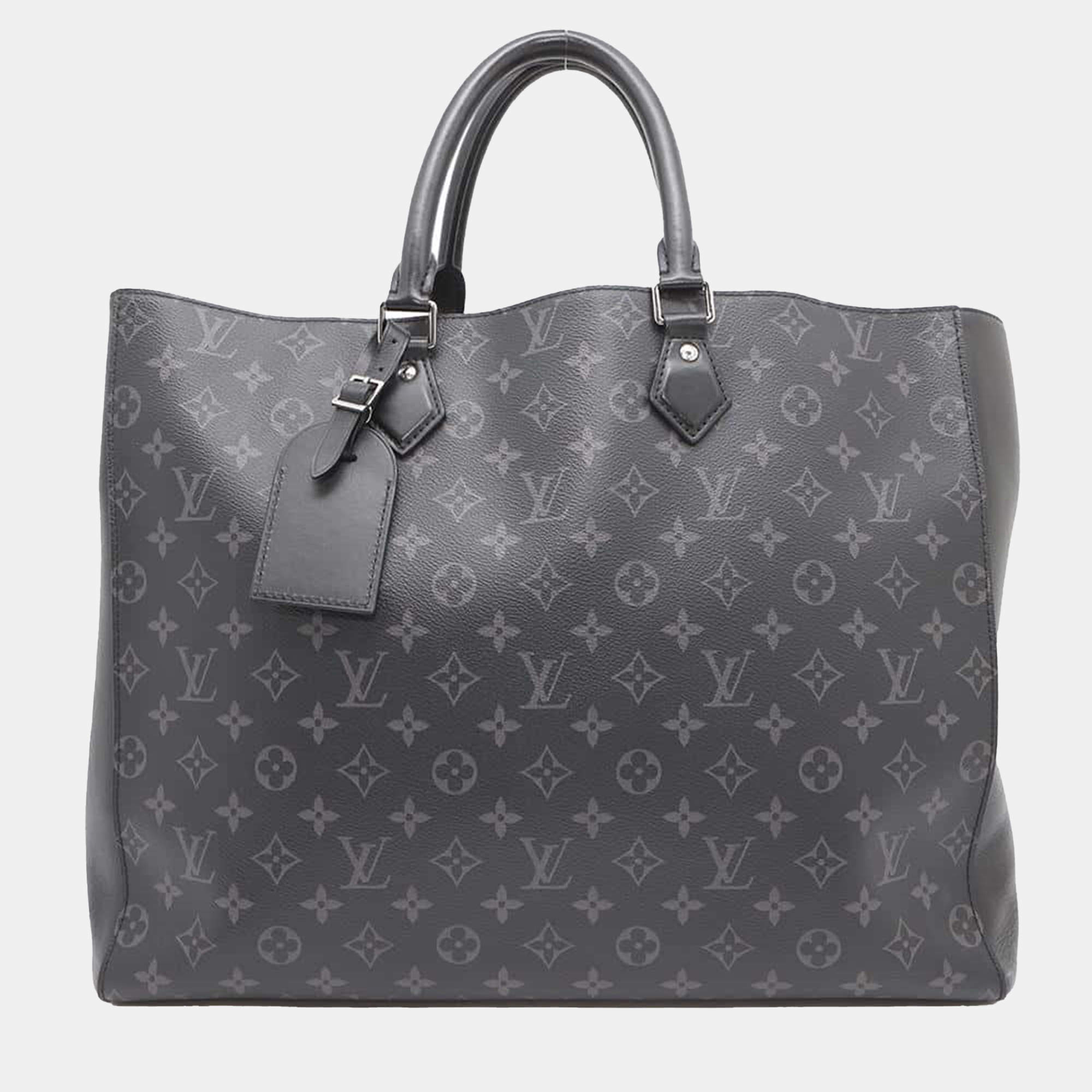  Louis Vuitton Noir Monogram Eclipse Grand Sac Tote Bag