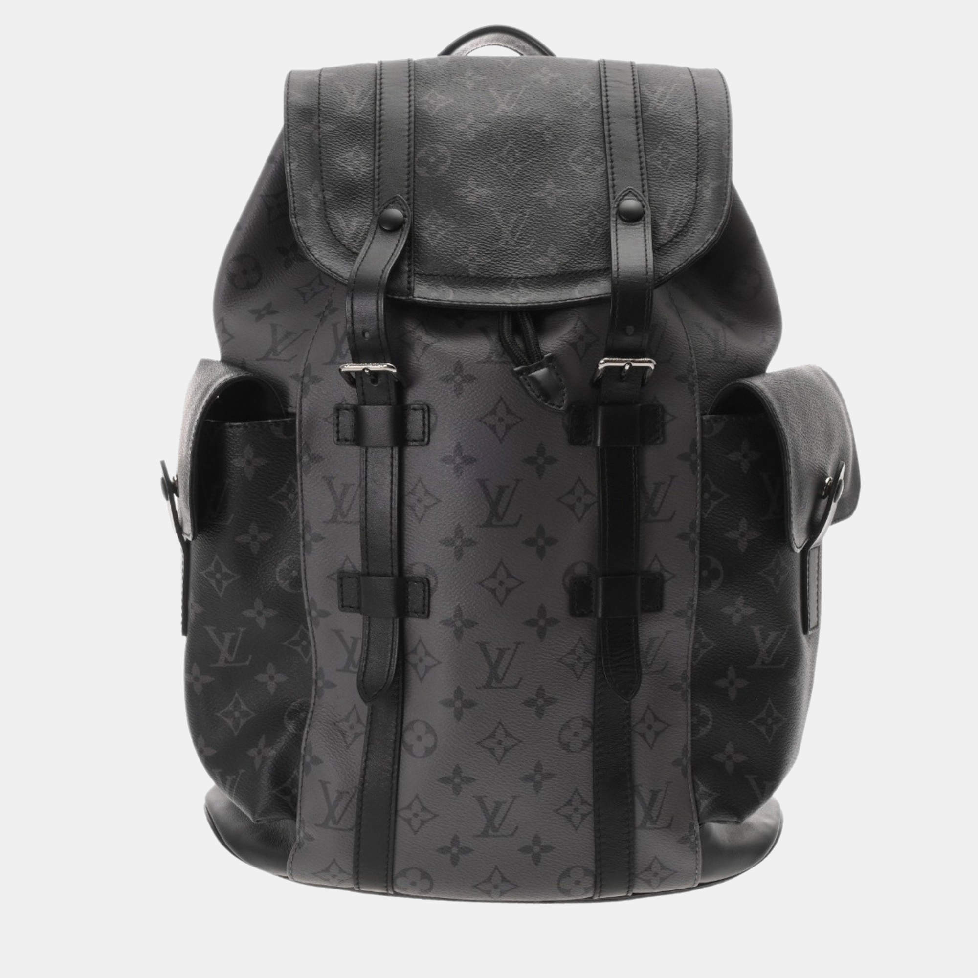 Louis Vuitton Black Monogram Eclipse Canvas Christopher PM Backpack