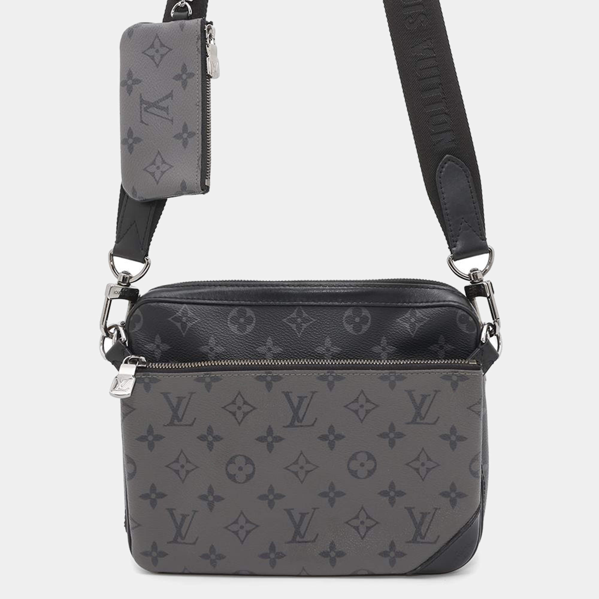 Louis Vuitton Noir Monogram Eclipse Monogram Eclipse Reverse Trio Messenger Bag