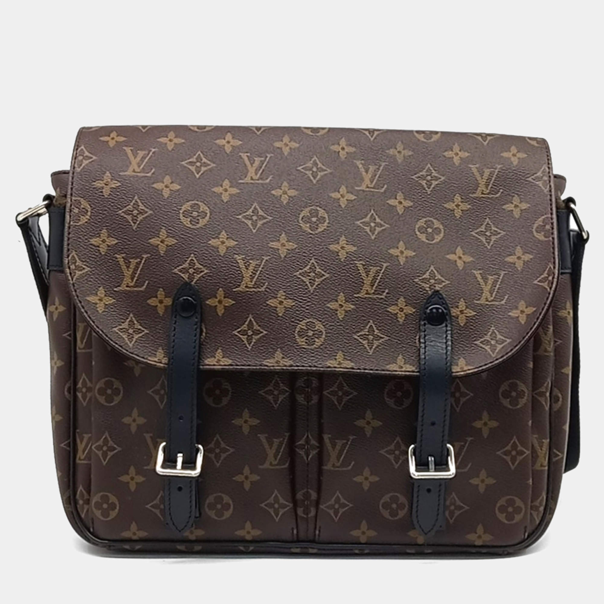 Louis Vuitton Brown Canvas Macassar Christopher Messenger Bag