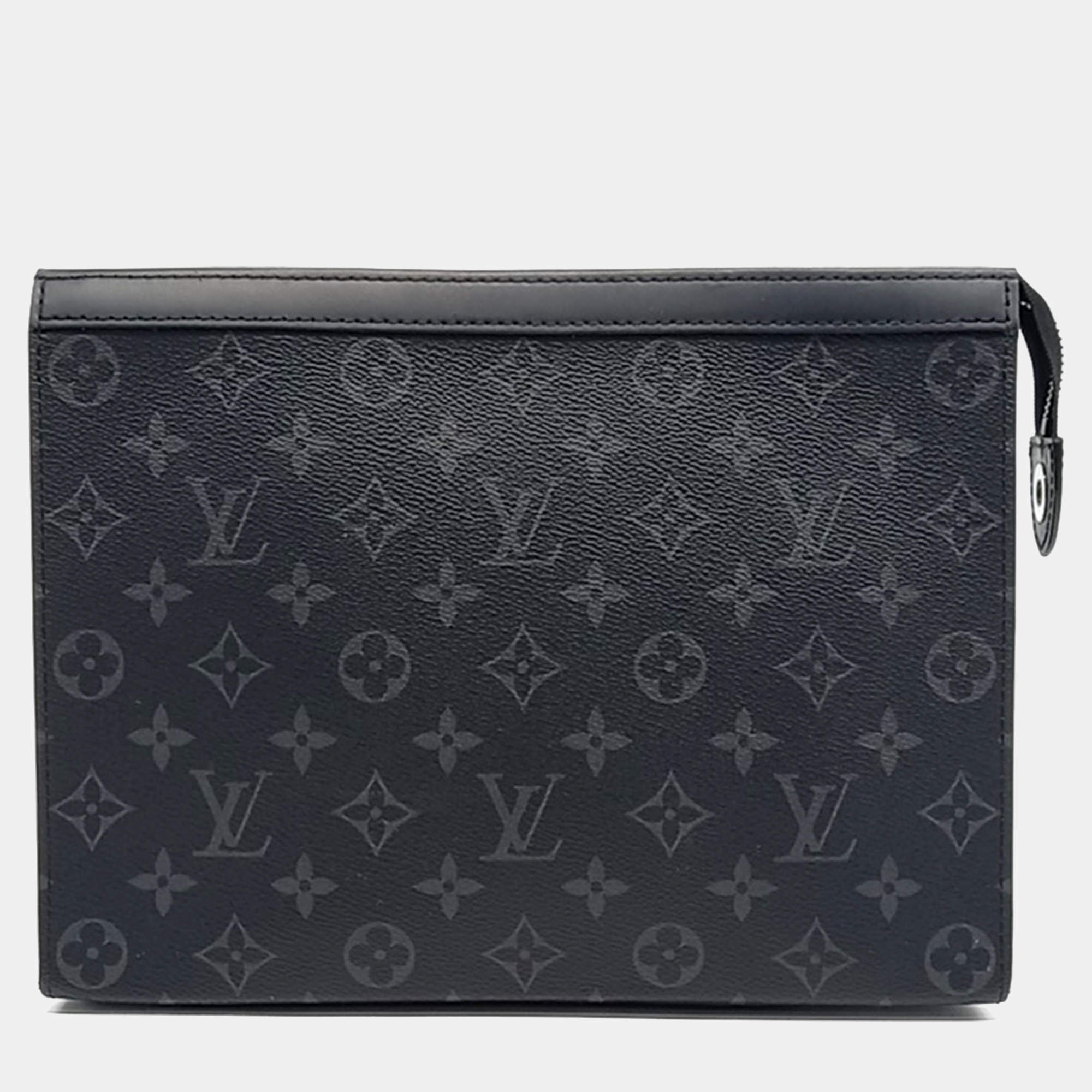 Louis Vuitton Black Leather Eclipse Pochette Voyage MM bag