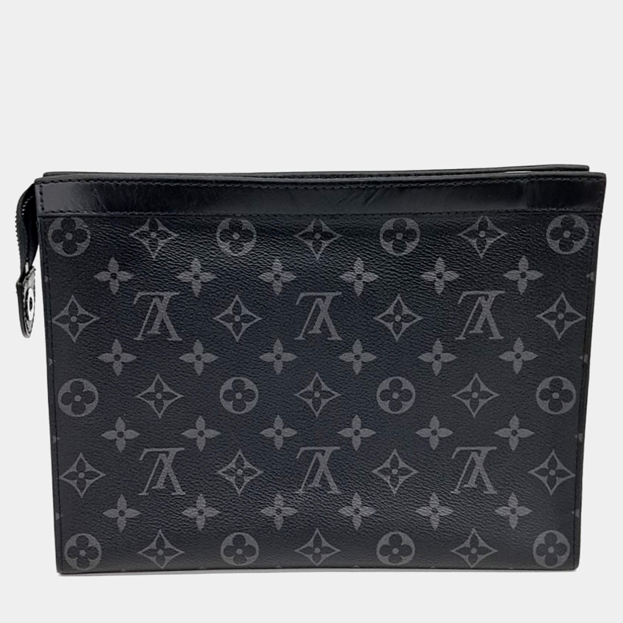 Louis Vuitton Black PVC Eclipse Pochette Voyage MM bag