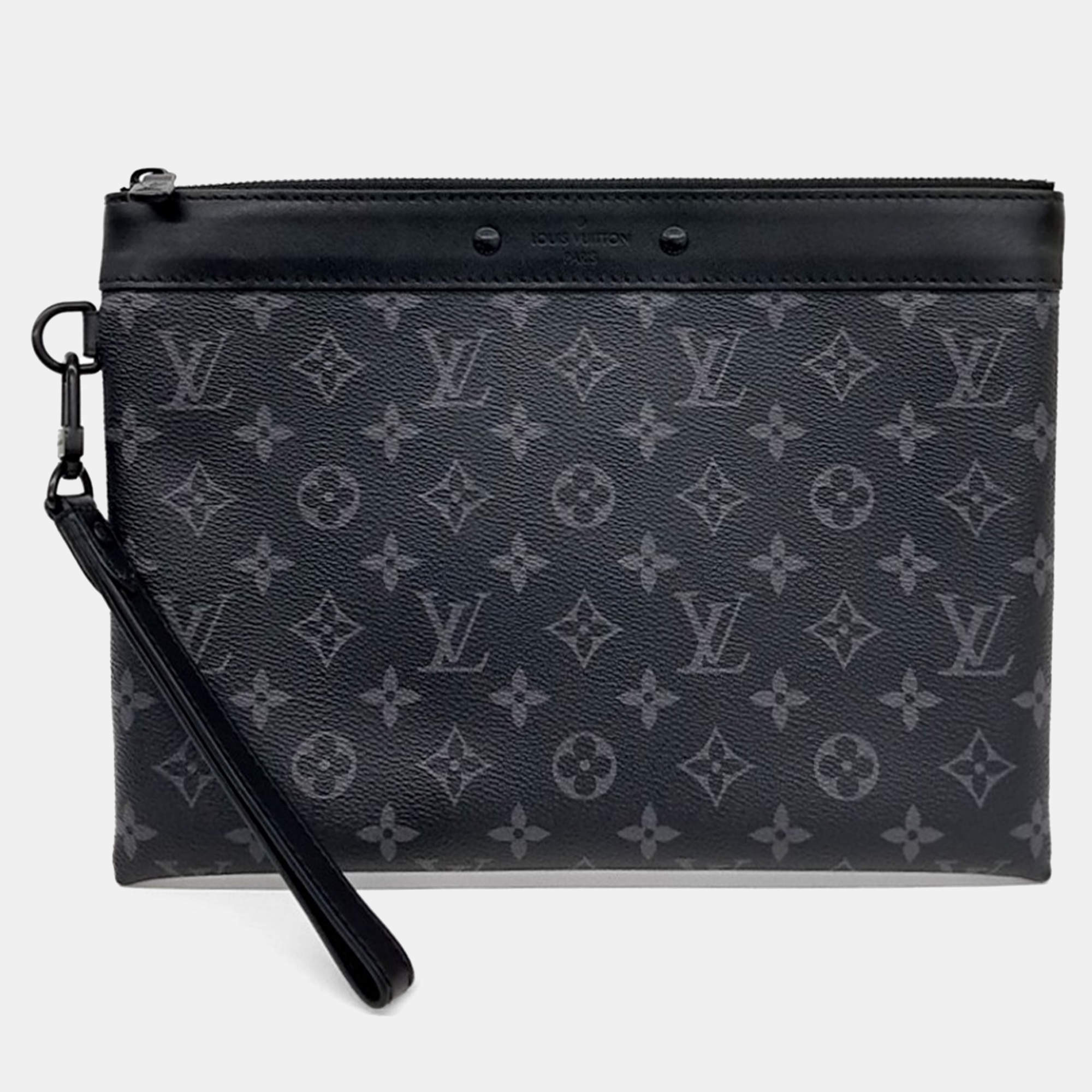 Louis Vuitton Black PVC Pochette Tougo Clutch
