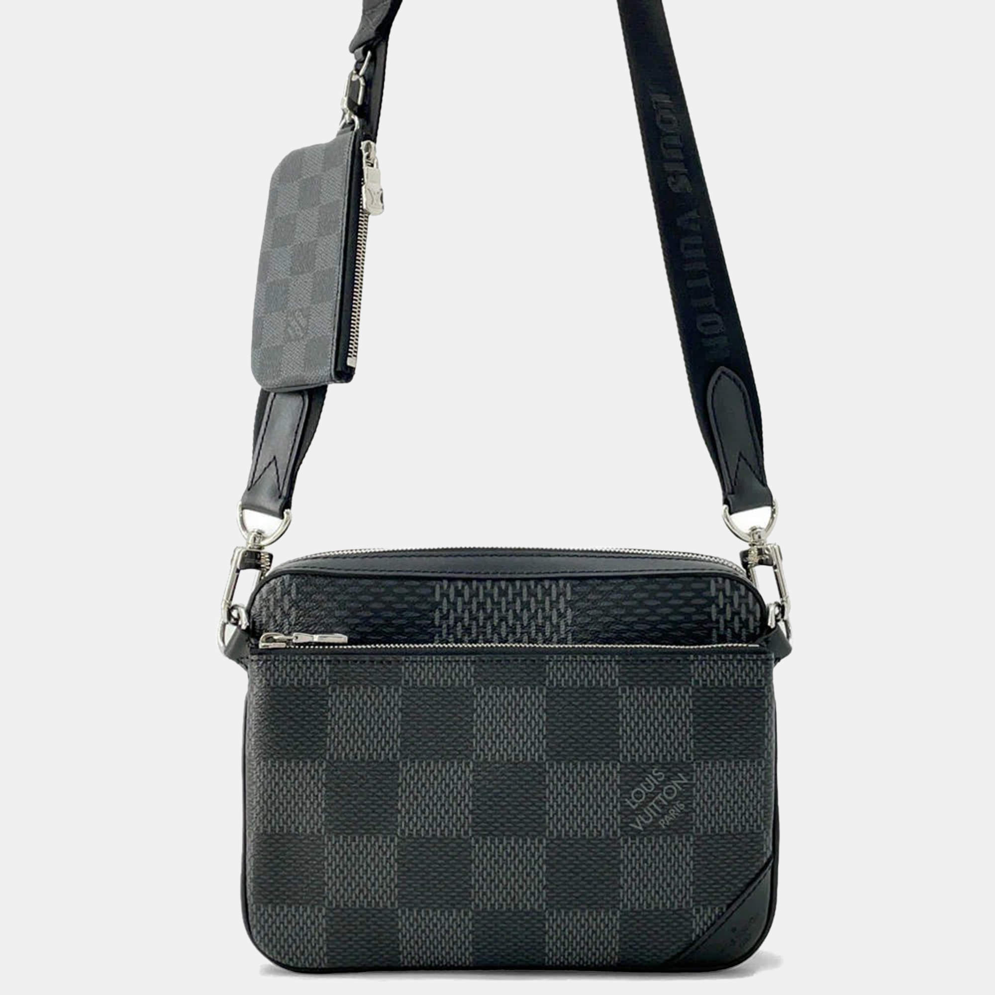 Louis Vuitton Noir Damier Graphite 3D Trio Messenger