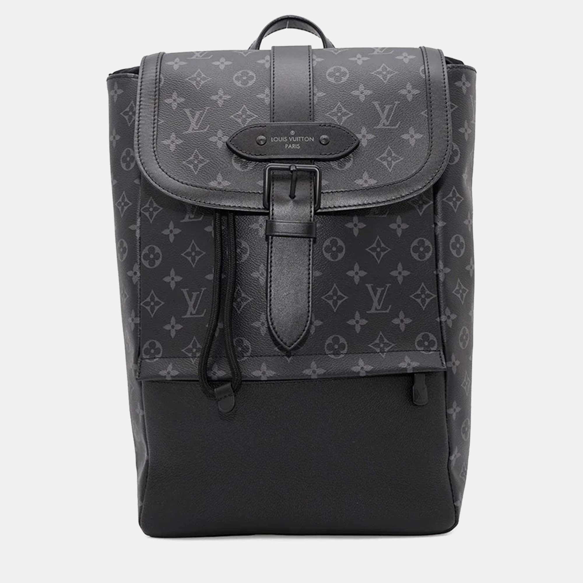 Louis Vuitton Saumur Backpack Noir Monogram Eclipse