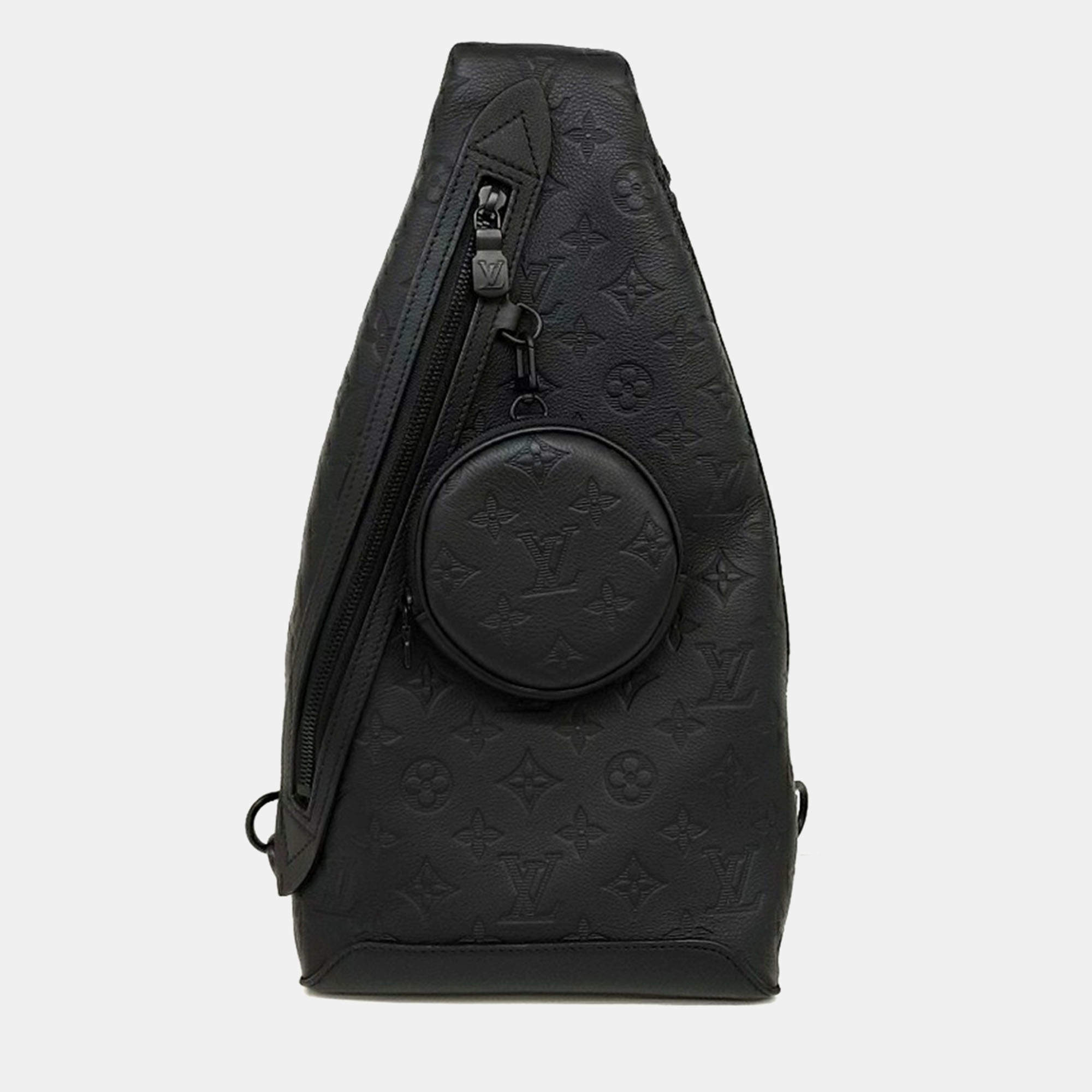 Louis Vuitton Black Coated Canvas Shadow Duo Slingback