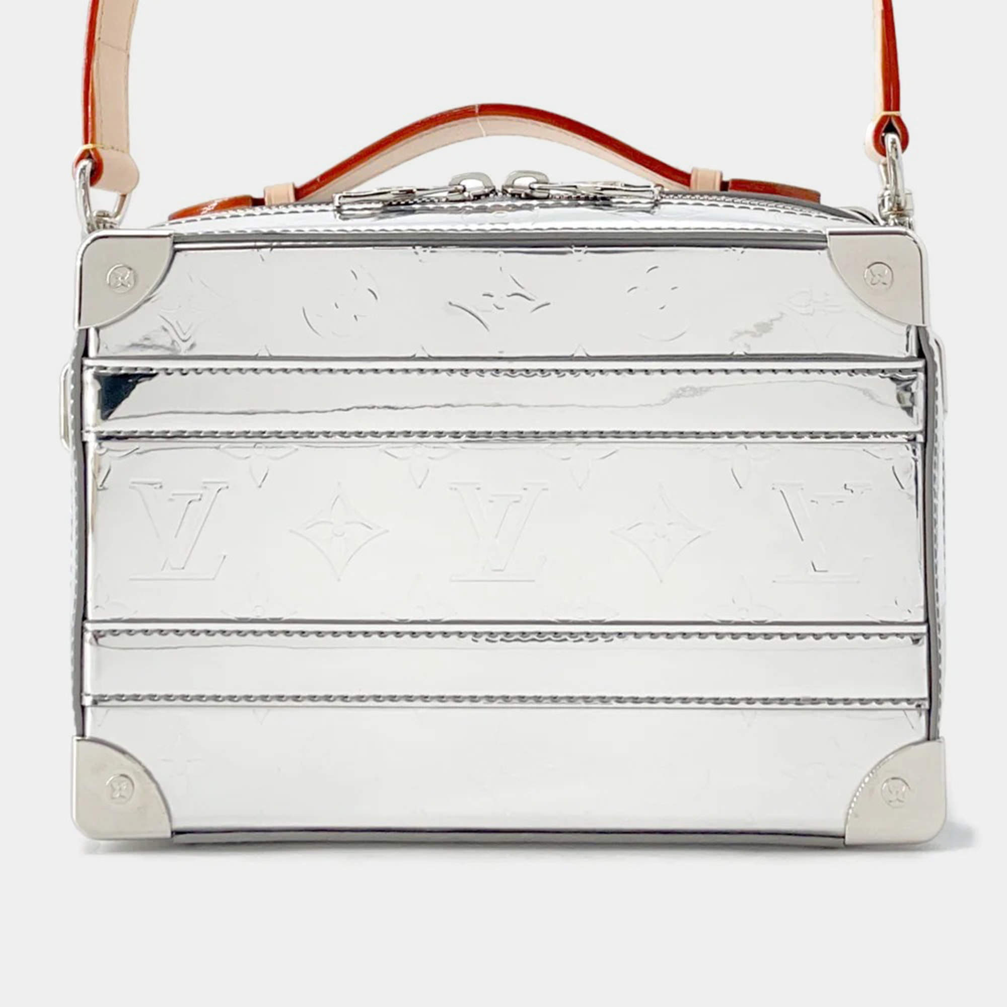 Louis Vuitton Handle Soft Trunk Silver Monogram Mirror