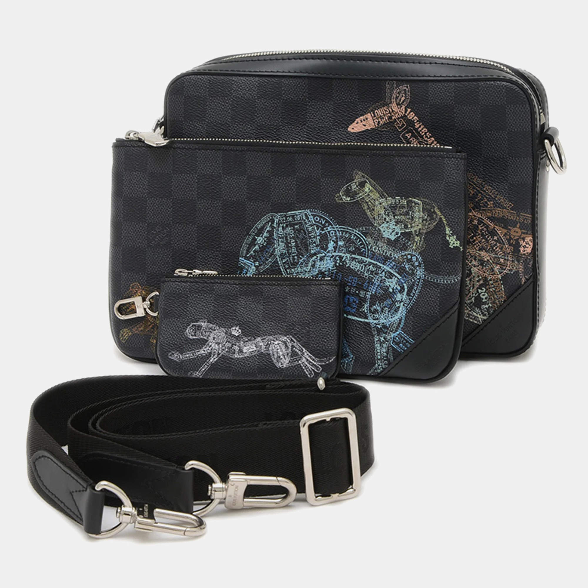 Louis Vuitton Damier Graphite Trio Messenger Shoulder Bag