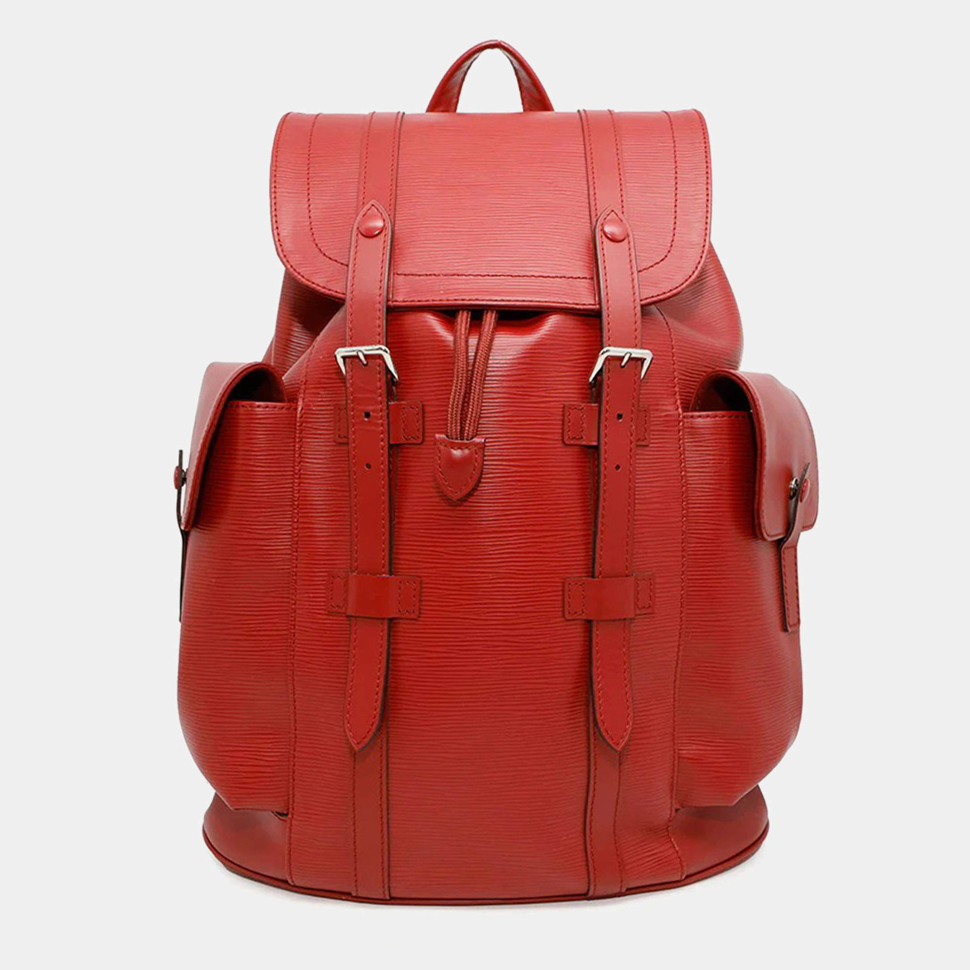 Pre Owned Louis Vuitton Christopher Red Epi Leather Size Pm