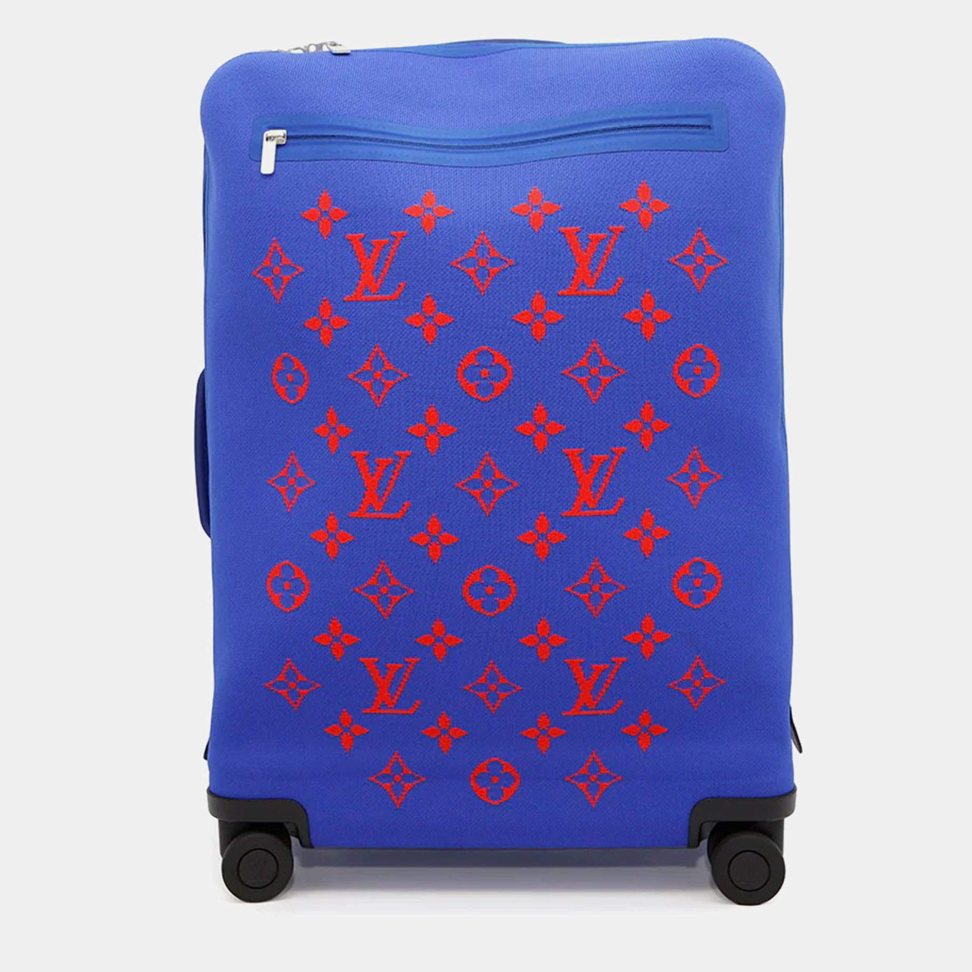 Pre Owned Louis Vuitton Horizon Blue Monogram Knit Travel Bag