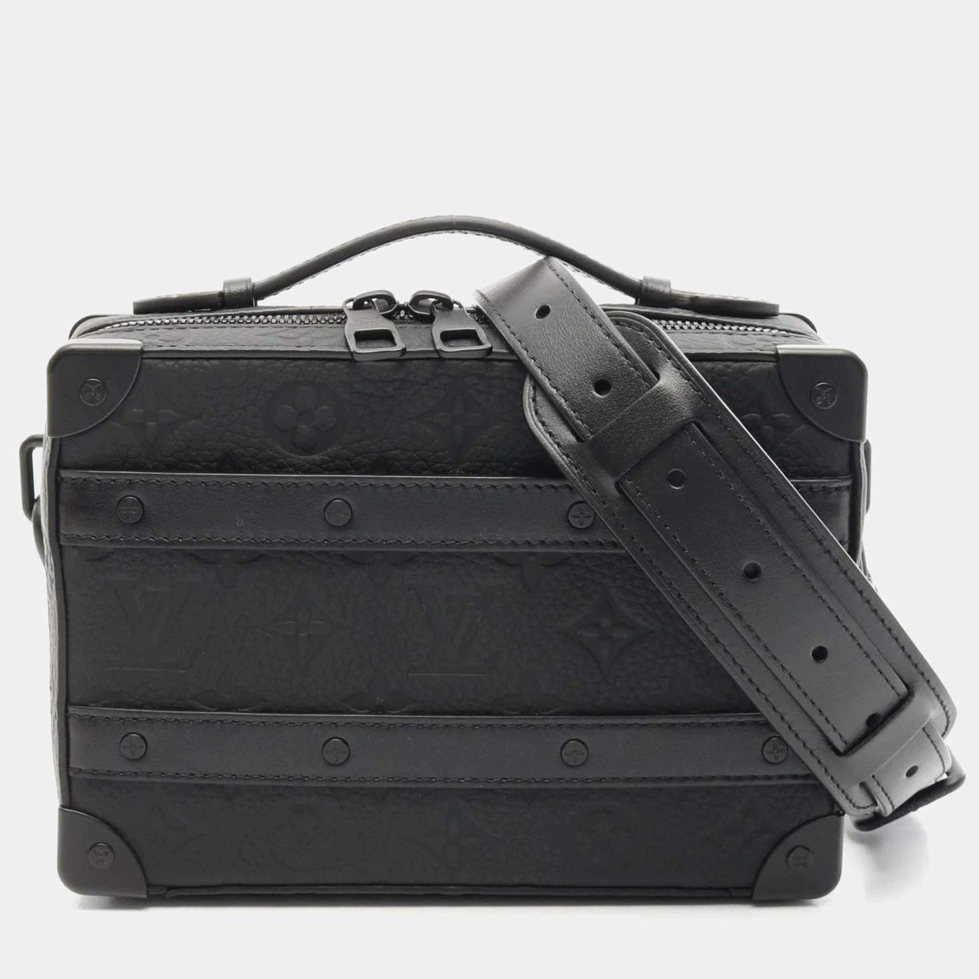 مملوكة مسبقًا حقيبة كتف لوي فيتون هاندل سوفت ترنك مونوغرام توريلون جلد أسود