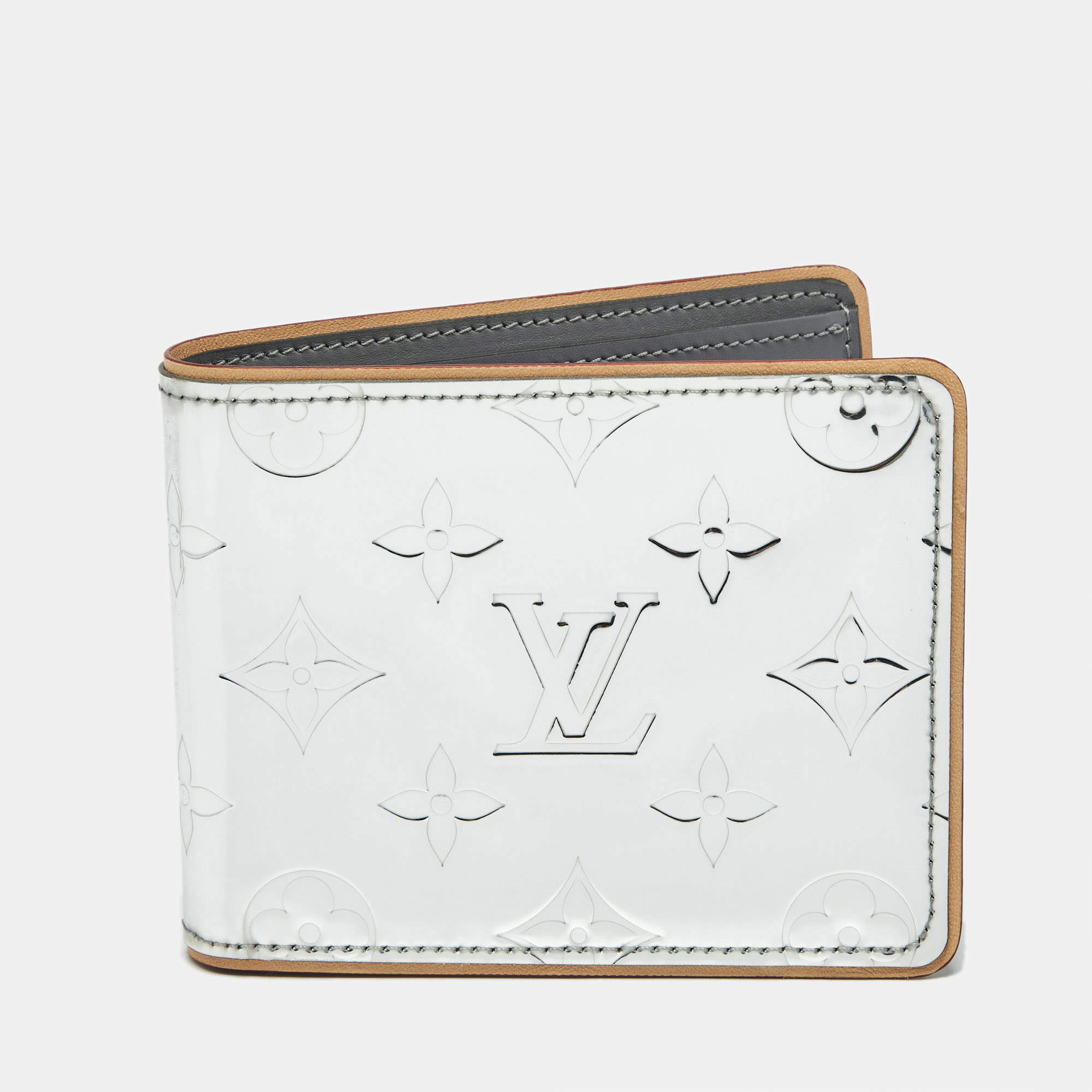 Pre Owned Louis Vuitton Monogram Mirror Canvas Slender Wallet