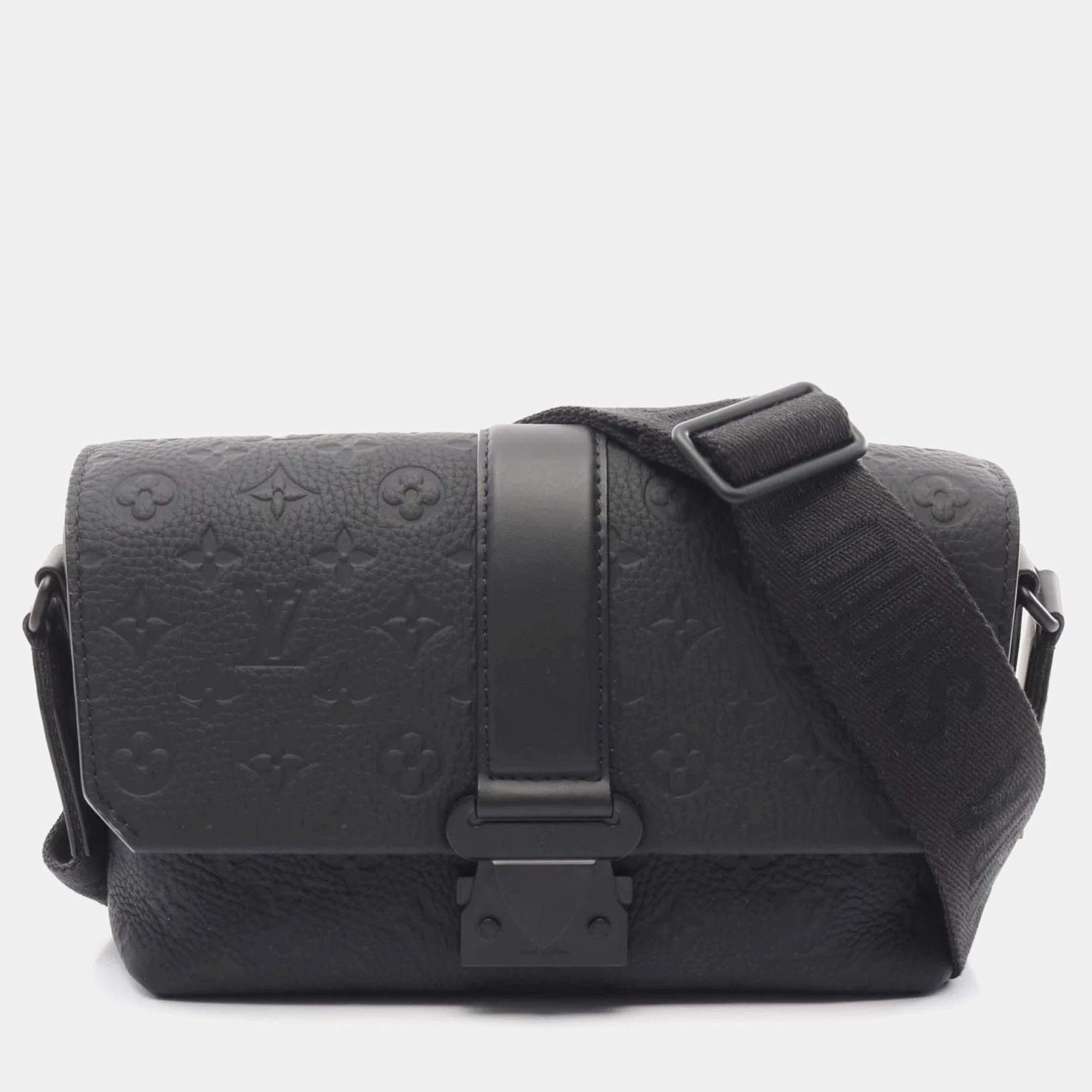 Pre Owned Louis Vuitton Cape Black Monogram Taurillon Leather Shoulder Bag