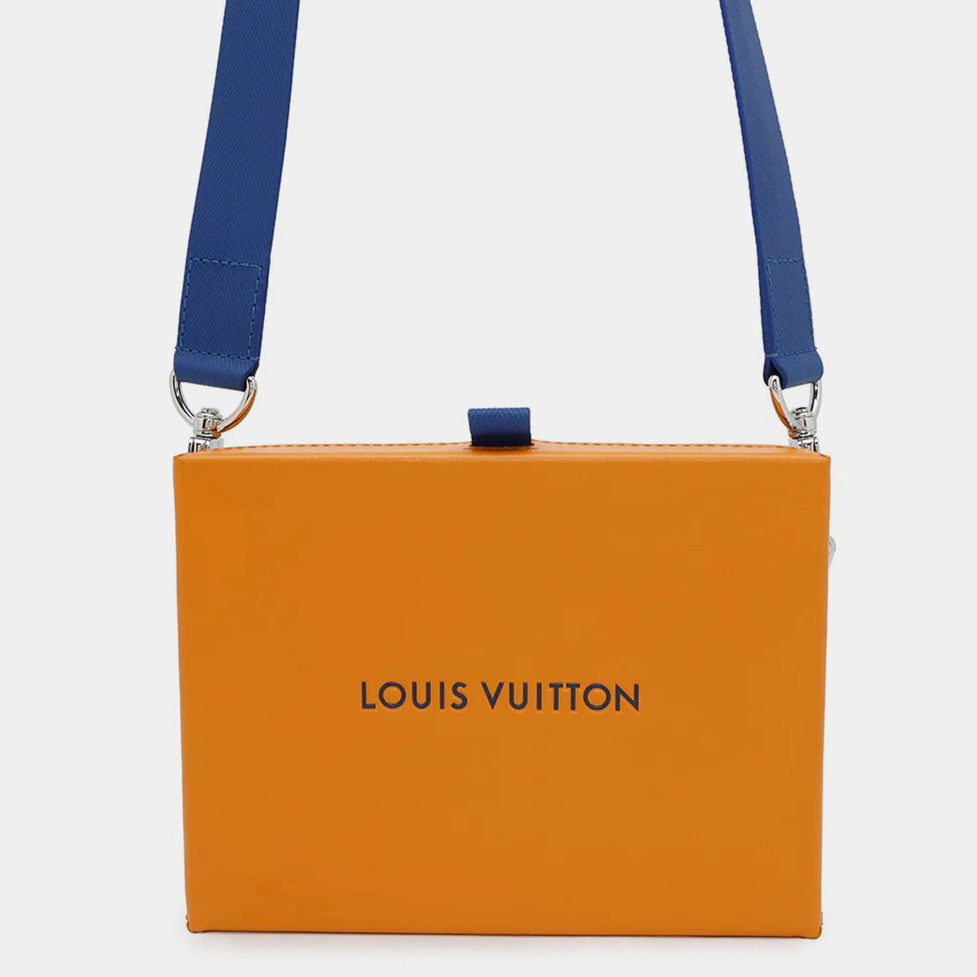 Pre Owned Louis Vuitton Shopper Saffron Cowhide Leather Clutch Bag