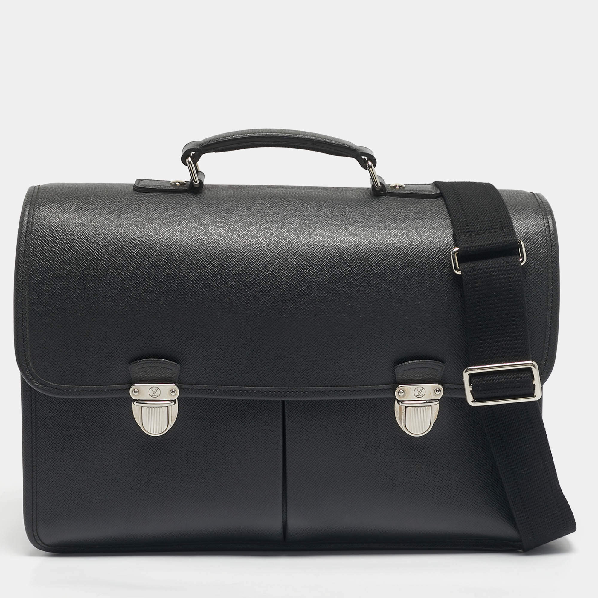 مملوكة مسبقًا حقيبة ماسنجر لوي فيتون جريزلي أليكسي جلد تايغا 