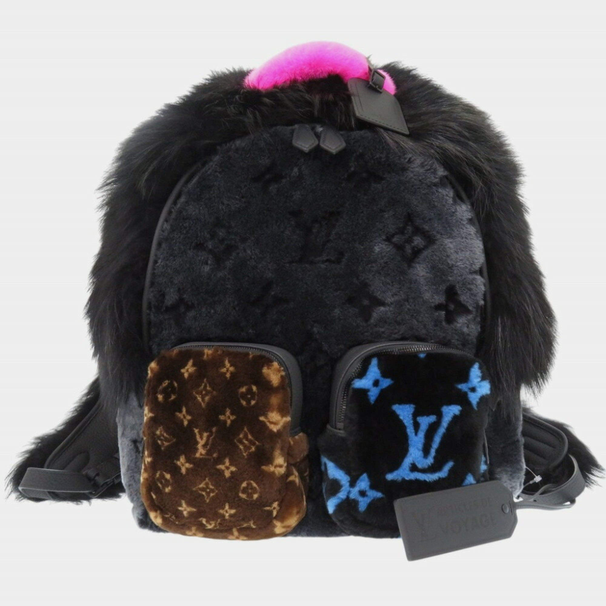 Pre Owned Louis Vuitton Automne Hiver Brown/Black Multi-Fur Backpack