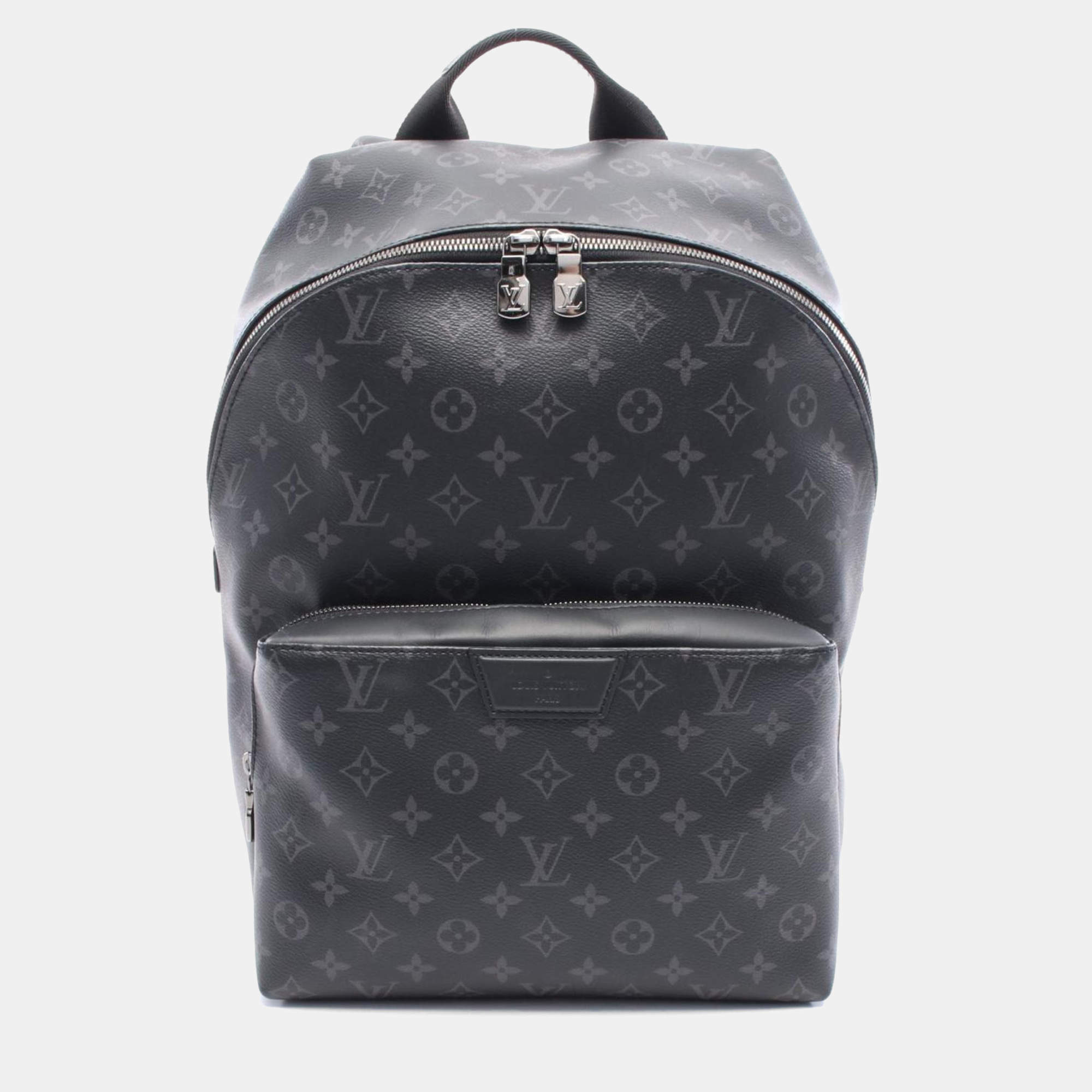 مملوكة مسبقًا حقيبة ظهر لويس فيتون أبولو مونوغرام إيكلبس قماش مغلف وجلد أسود