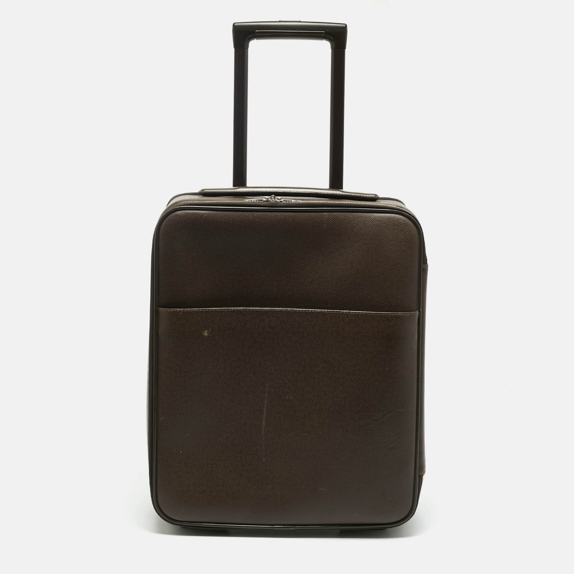 Pre Owned Louis Vuitton Brown Taiga Leather Pegase 45 Business Luggage