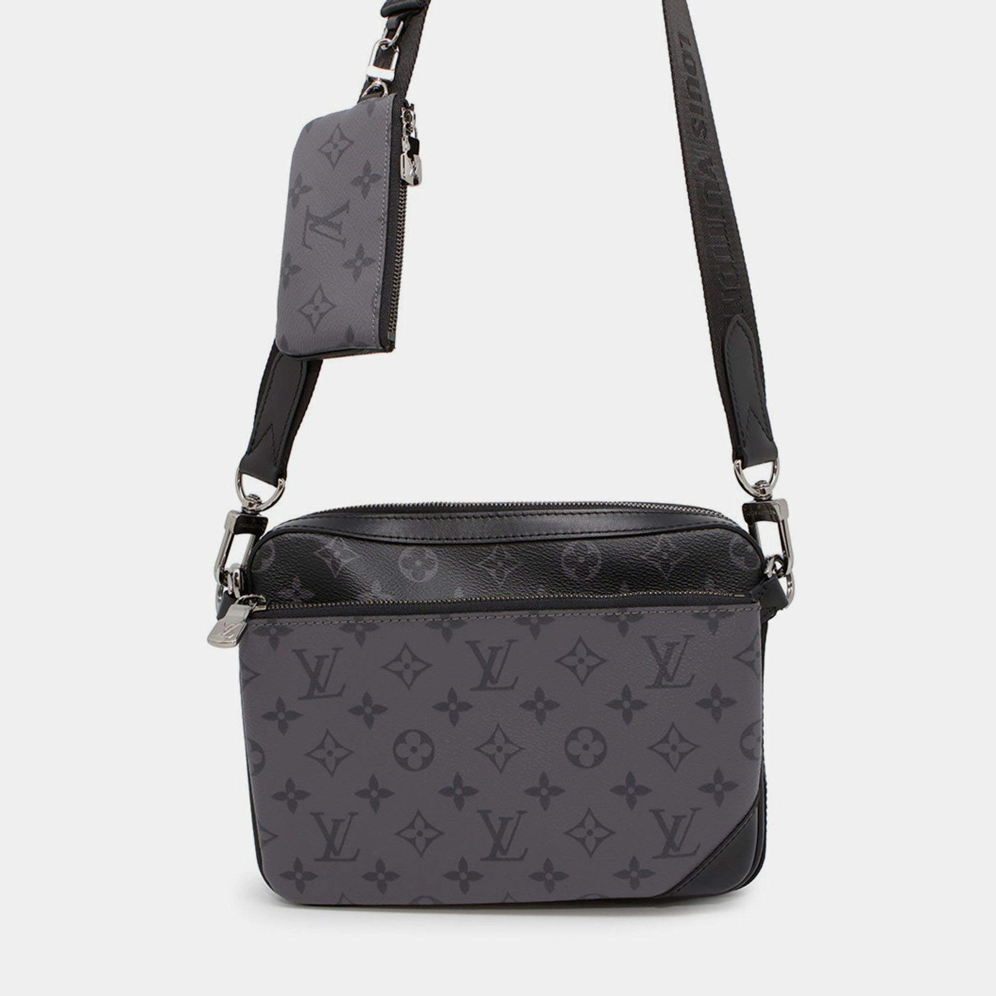 Pre Owned Louis Vuitton Trio Eclipse Monogram Messenger Bag