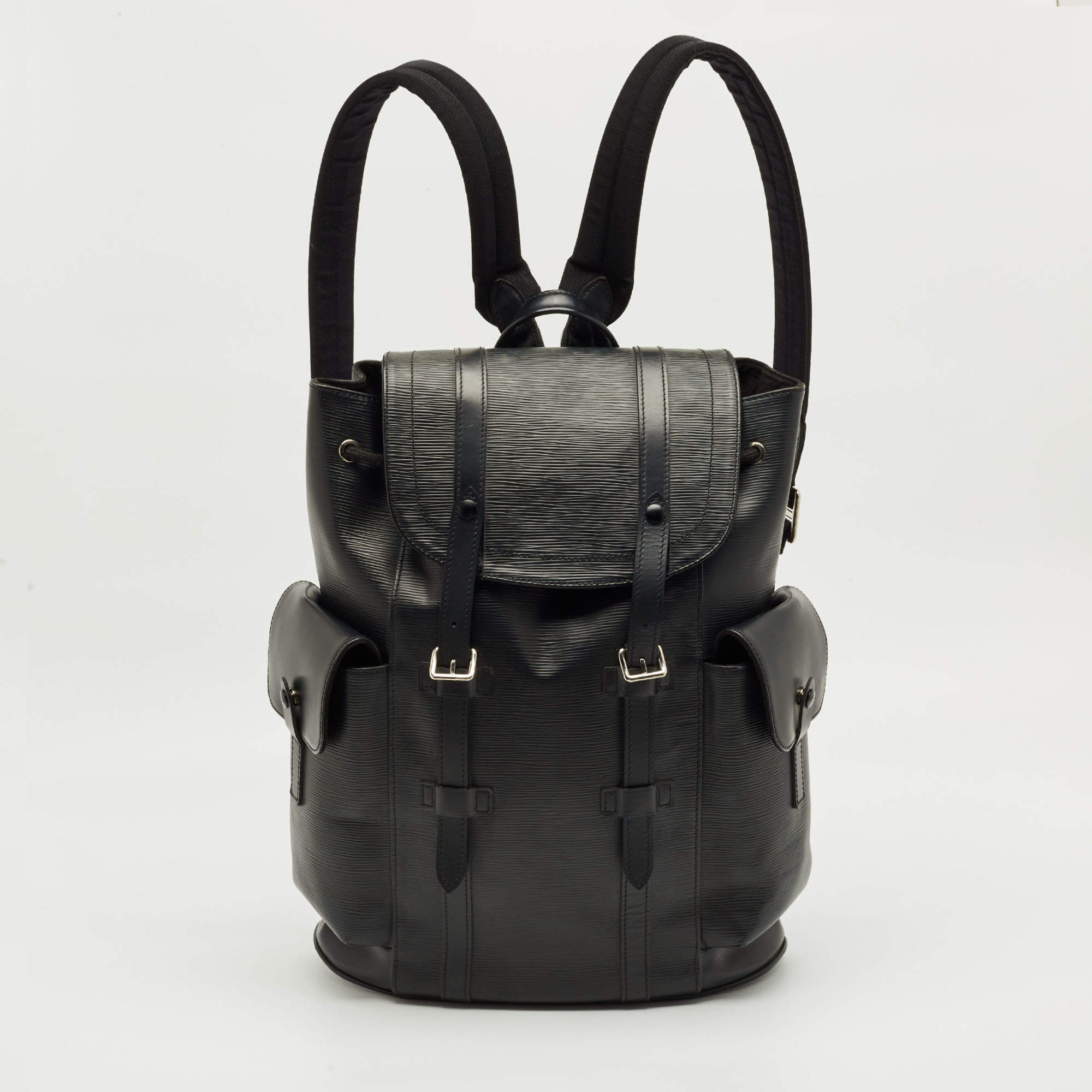 Pre Owned Louis Vuitton Black Epi Leather Christopher PM Backpack