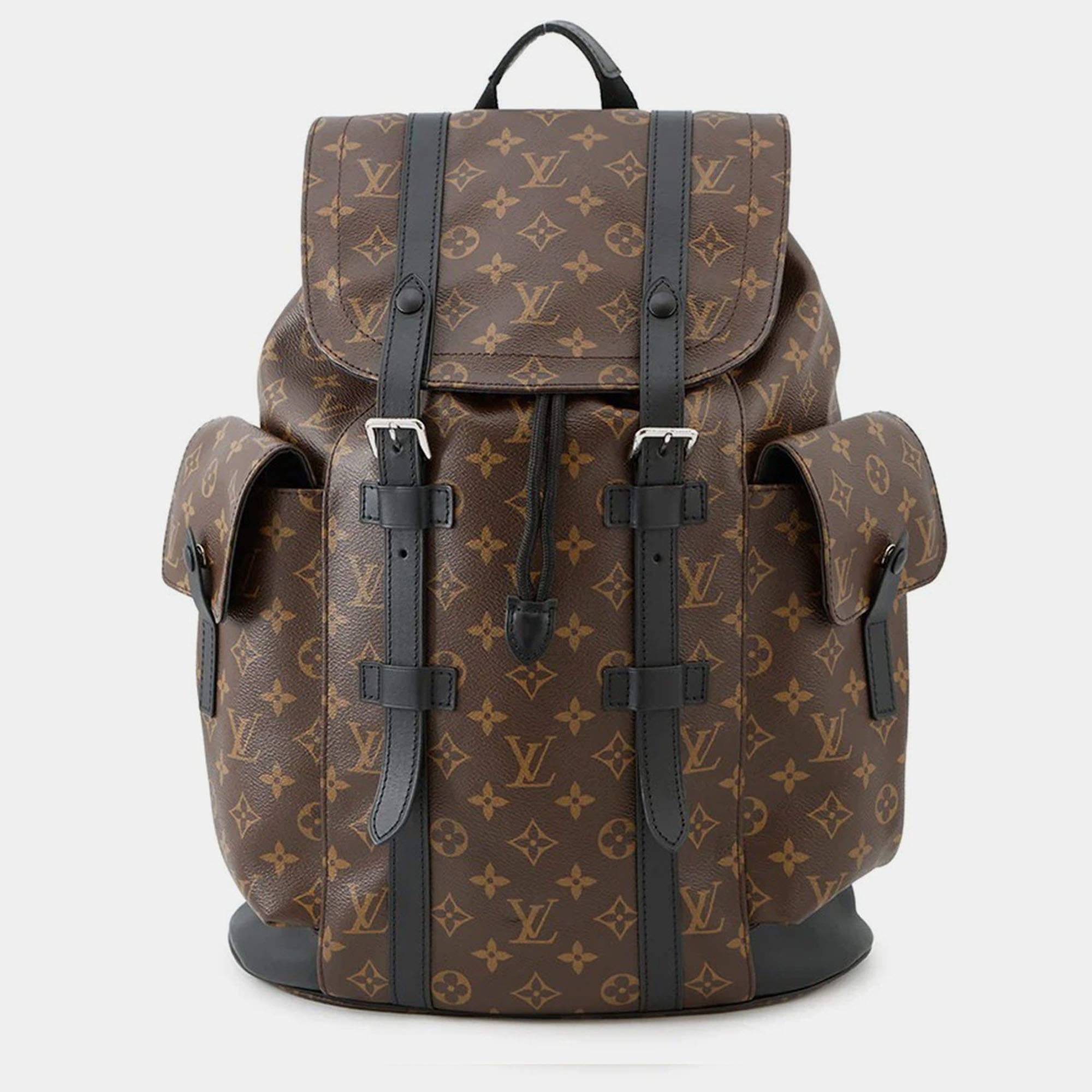 مملوكة مسبقًا Louis Vuitton Christopher Noir Monogram Macassar Canvas Size MM
