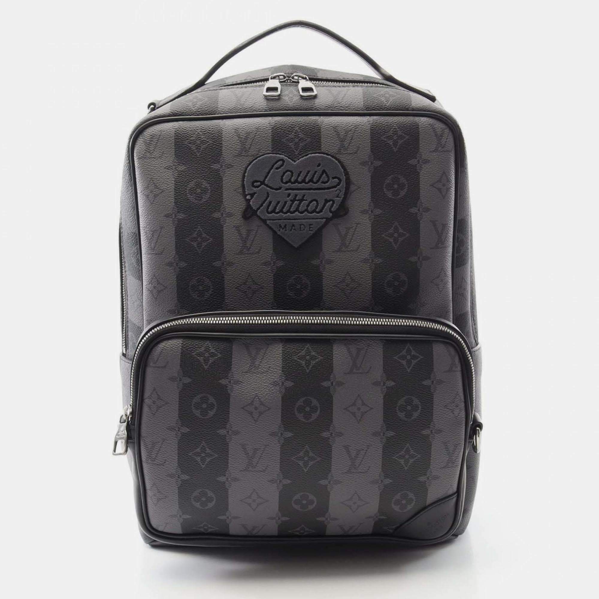 مملوكة مسبقًا Louis Vuitton Nigo Modular Backpack Coated Canvas And Leather Black Gray