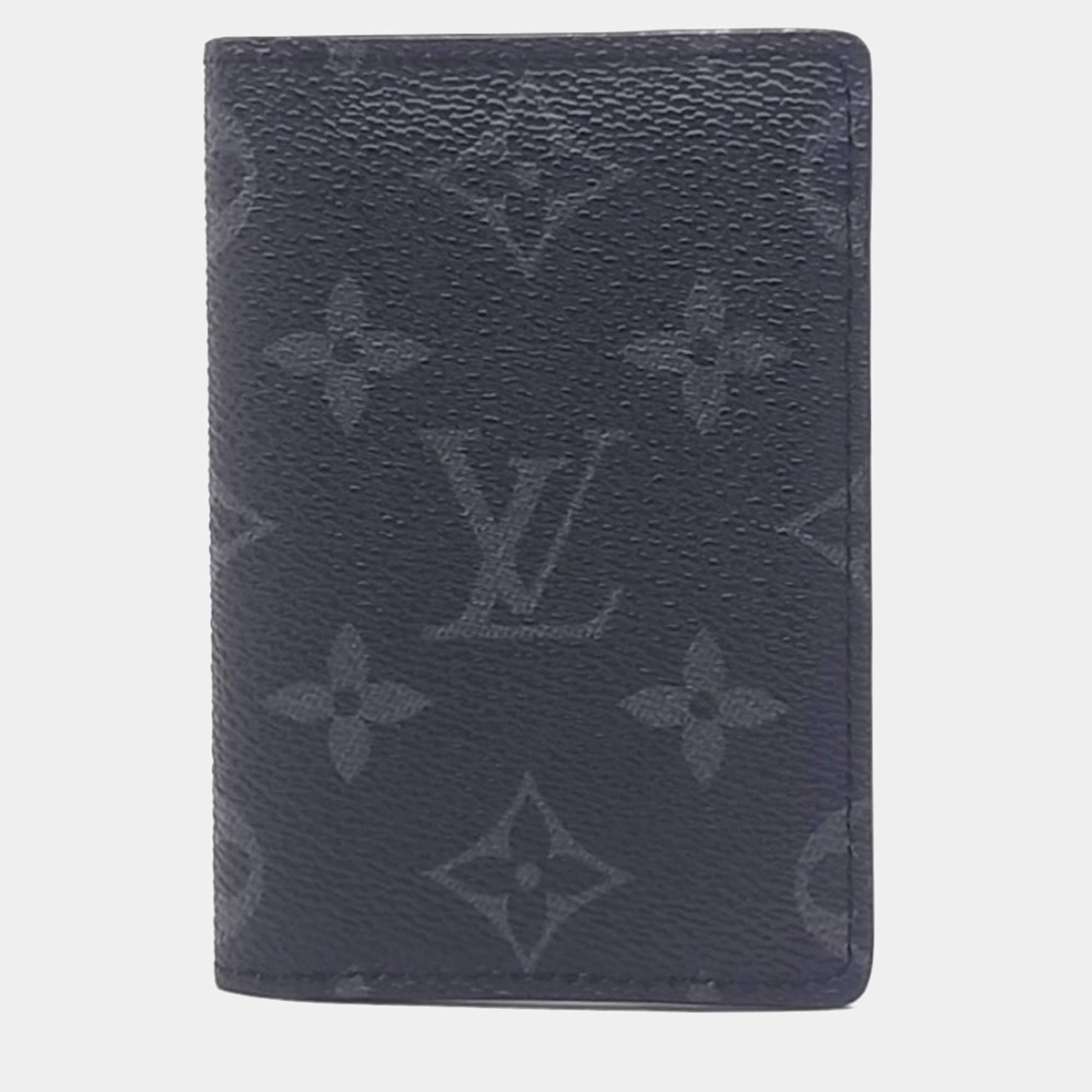 Pre Owned Louis Vuitton Grey Coated Canvas Pocket Organizer