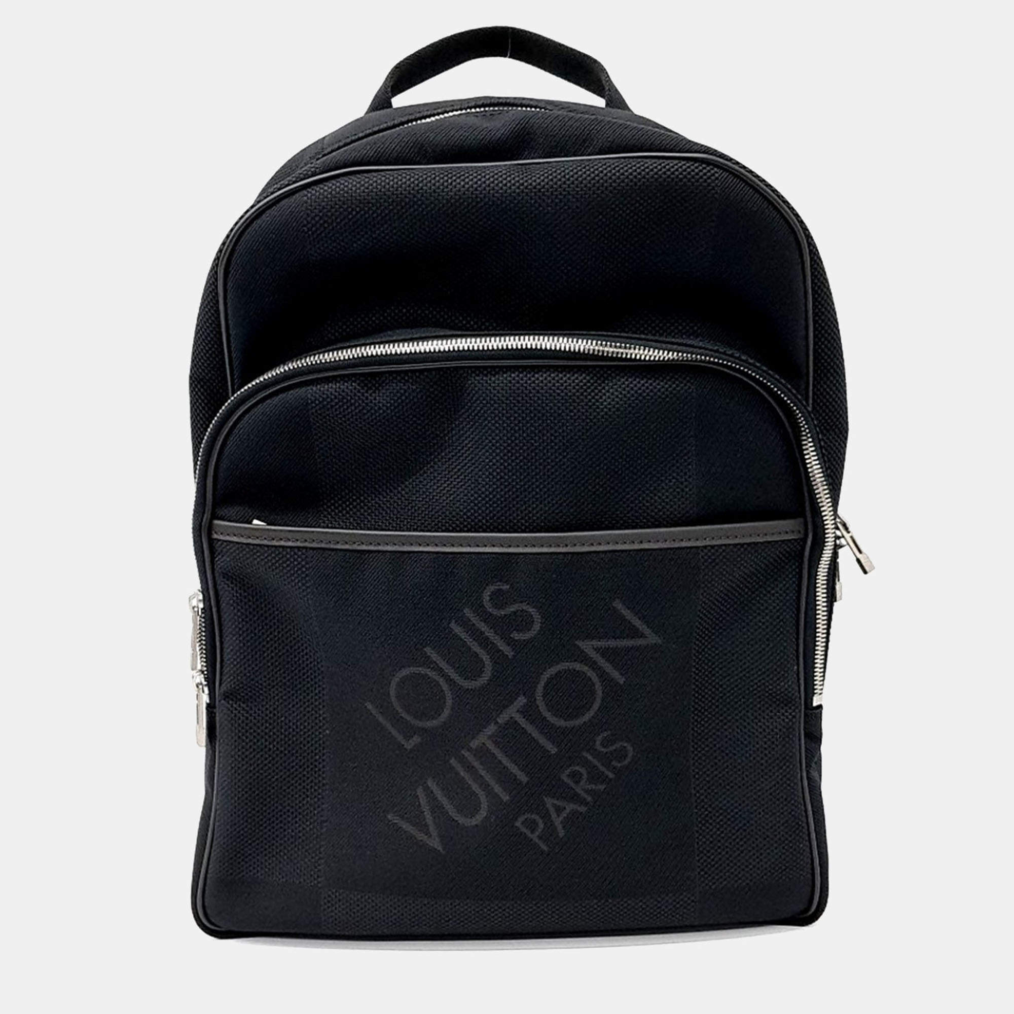 Pre Owned Louis Vuitton Black Fabric Damier-GÃ©ant Bongo Backpack