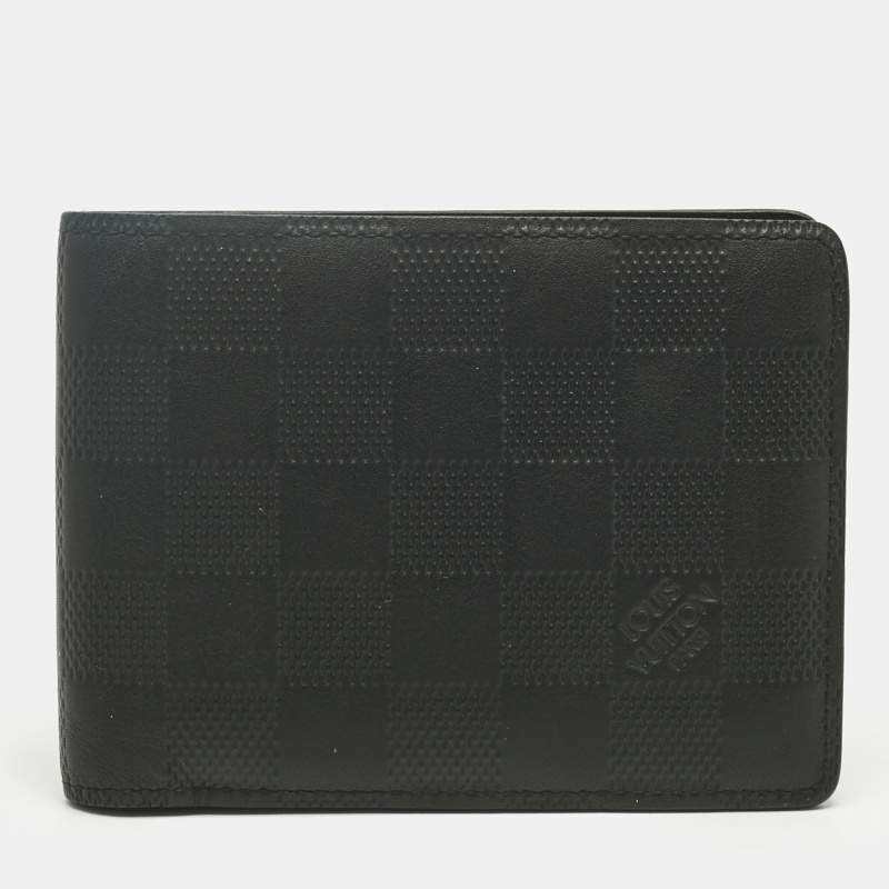 Pre Owned Louis Vuitton Black Damier Infini Leather Multiple Wallet