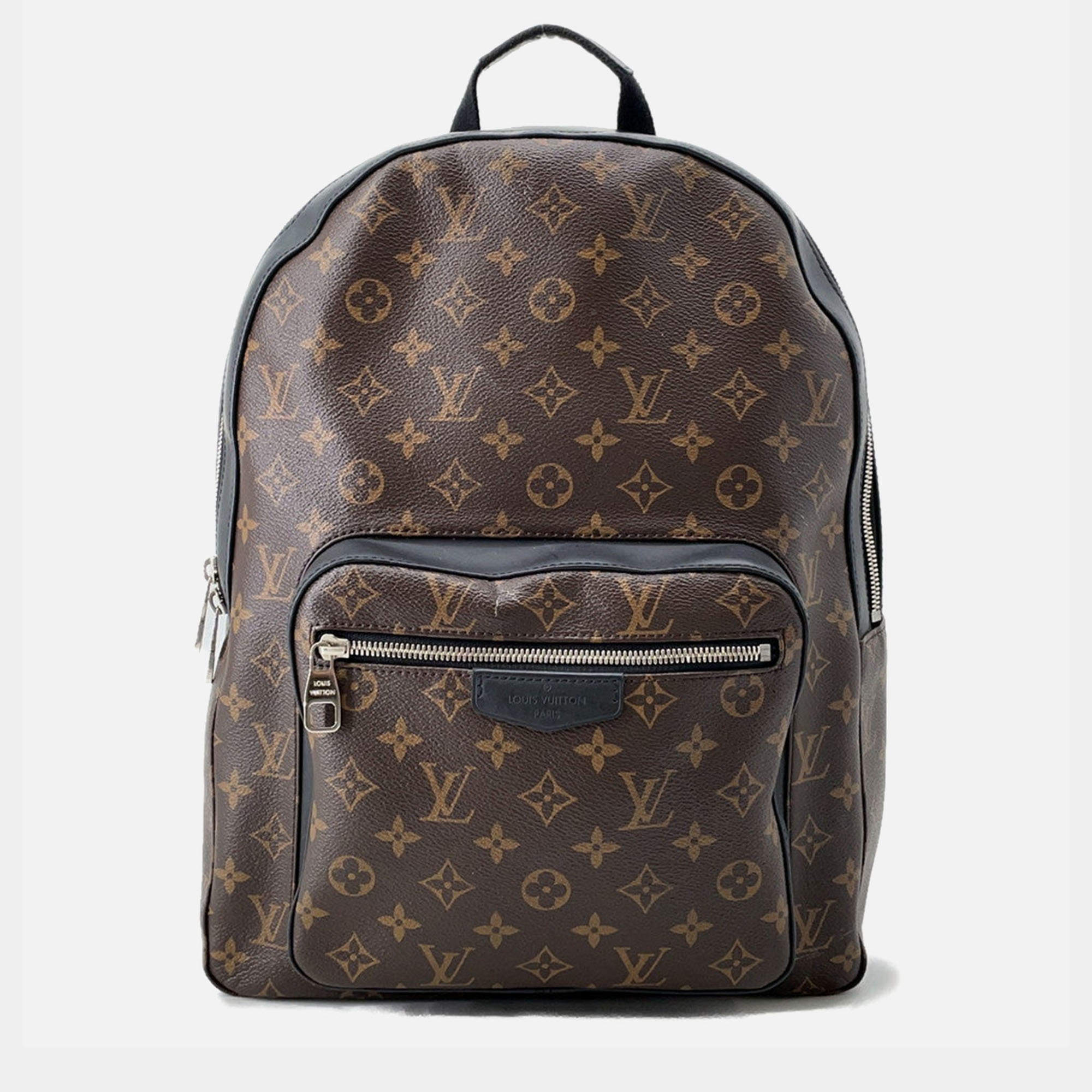Pre Owned Louis Vuitton Josh Bordeaux/Noir Monogram Macassar Canvas
