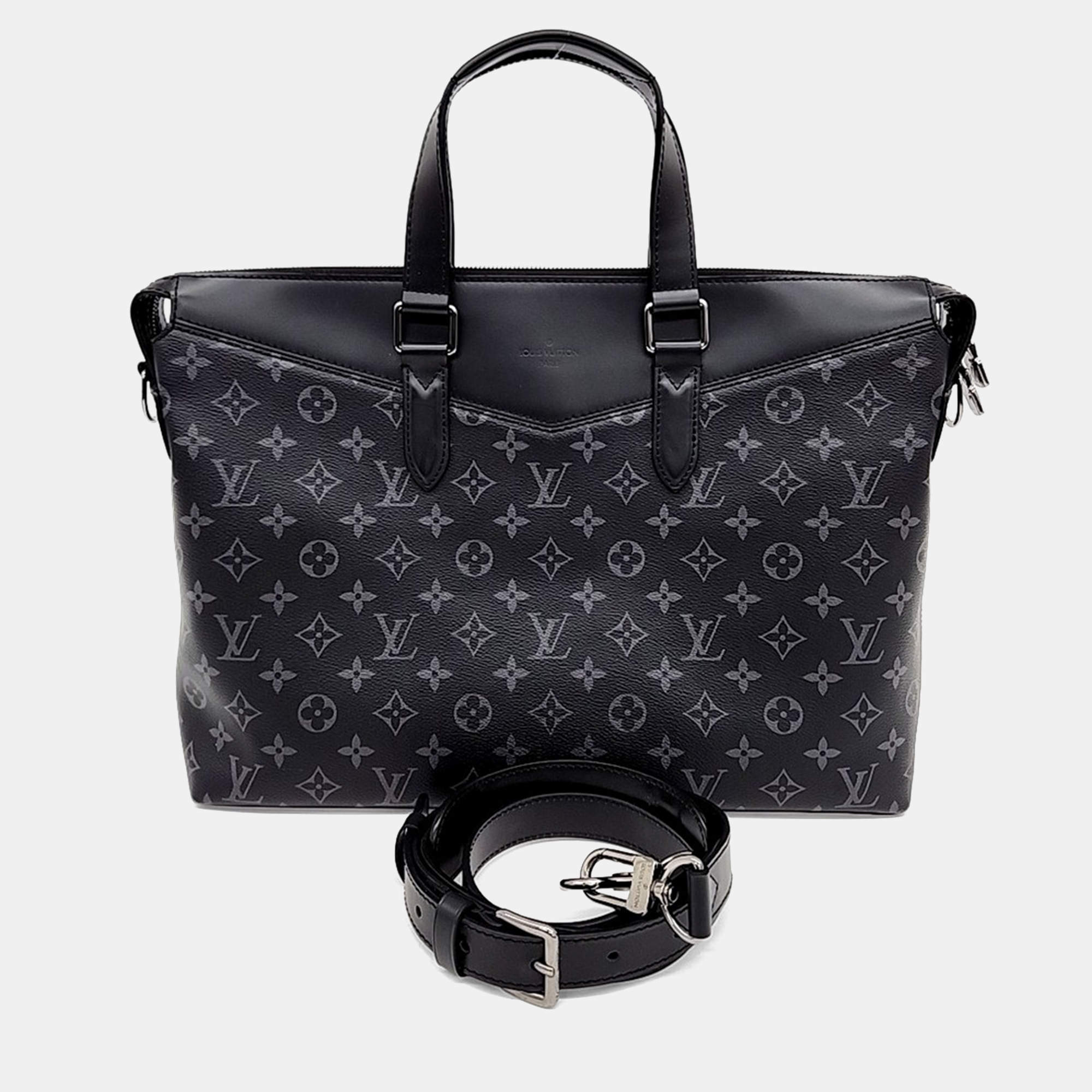 Pre Owned Louis Vuitton Black PVC Eclipse Explorer Briefcase