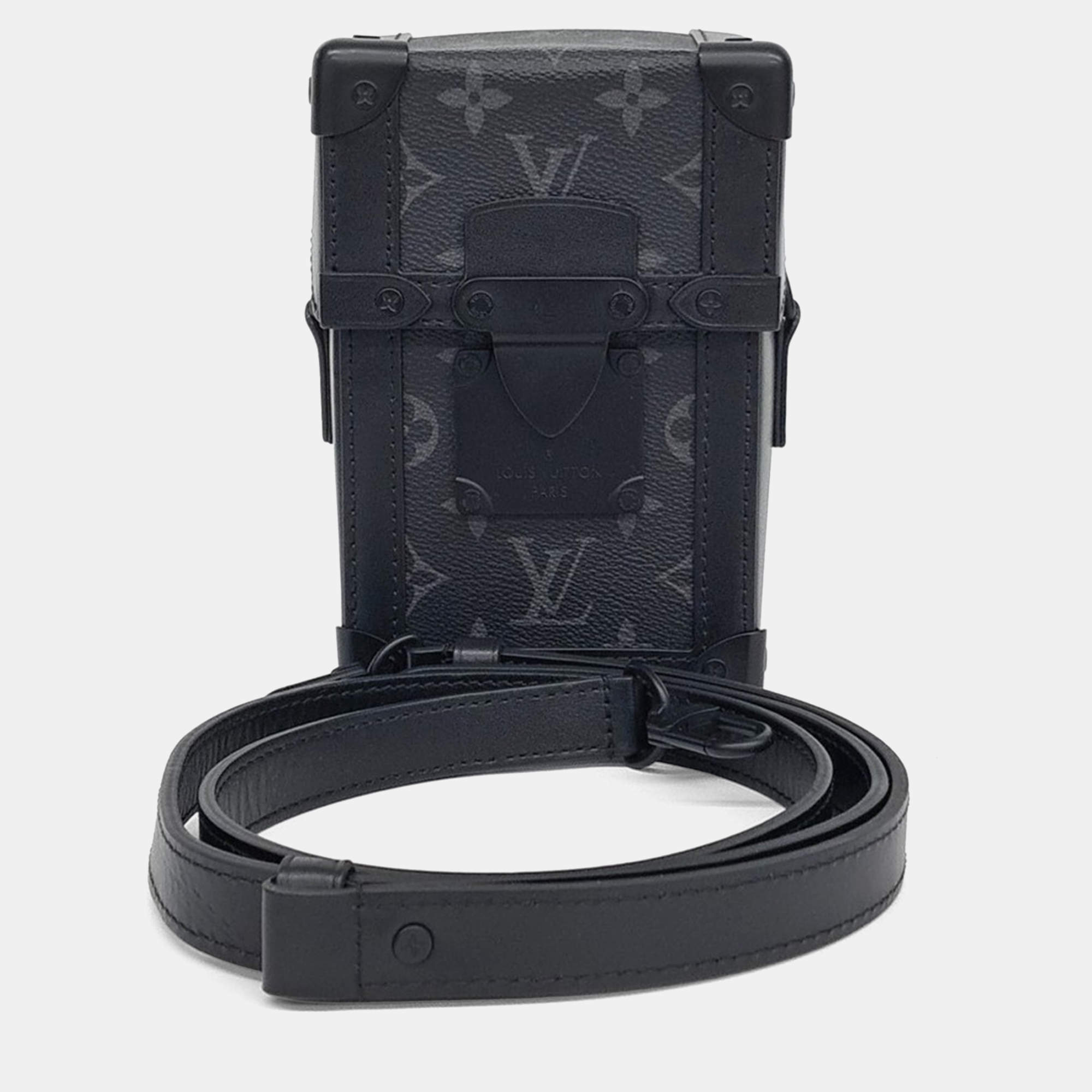 Pre Owned Louis Vuitton Black Canvas Vertical Trunk Wearable Wallet