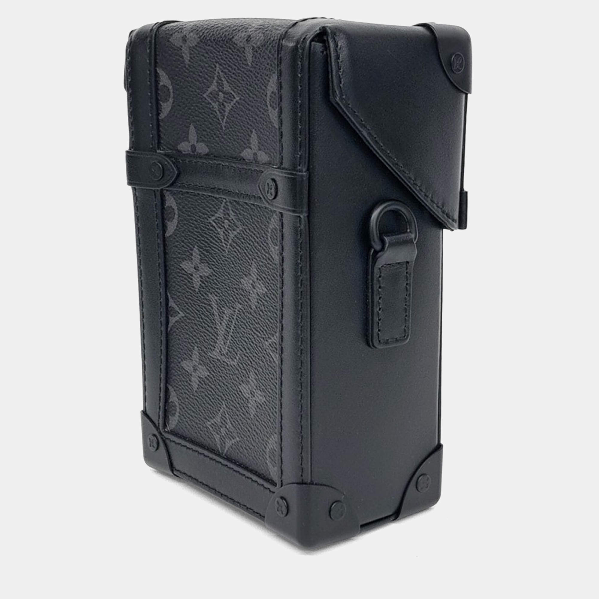 Louis Vuitton Black Canvas Vertical Trunk Wearable Wallet Louis