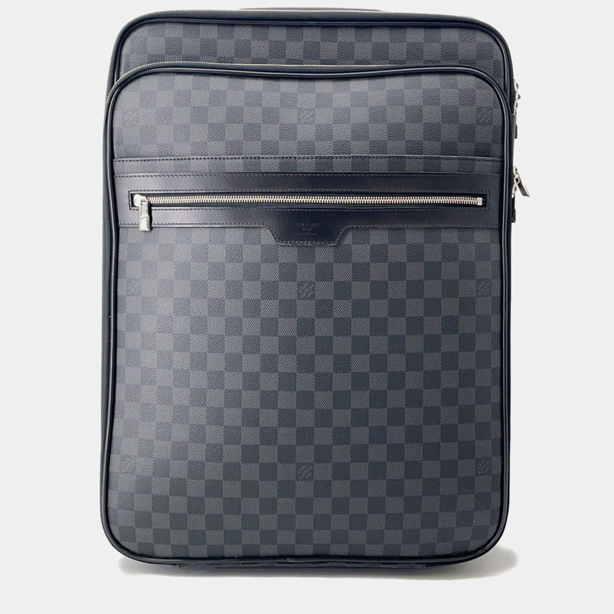Pre Owned Louis Vuitton Pegase Noir Damier Graphite Size 55