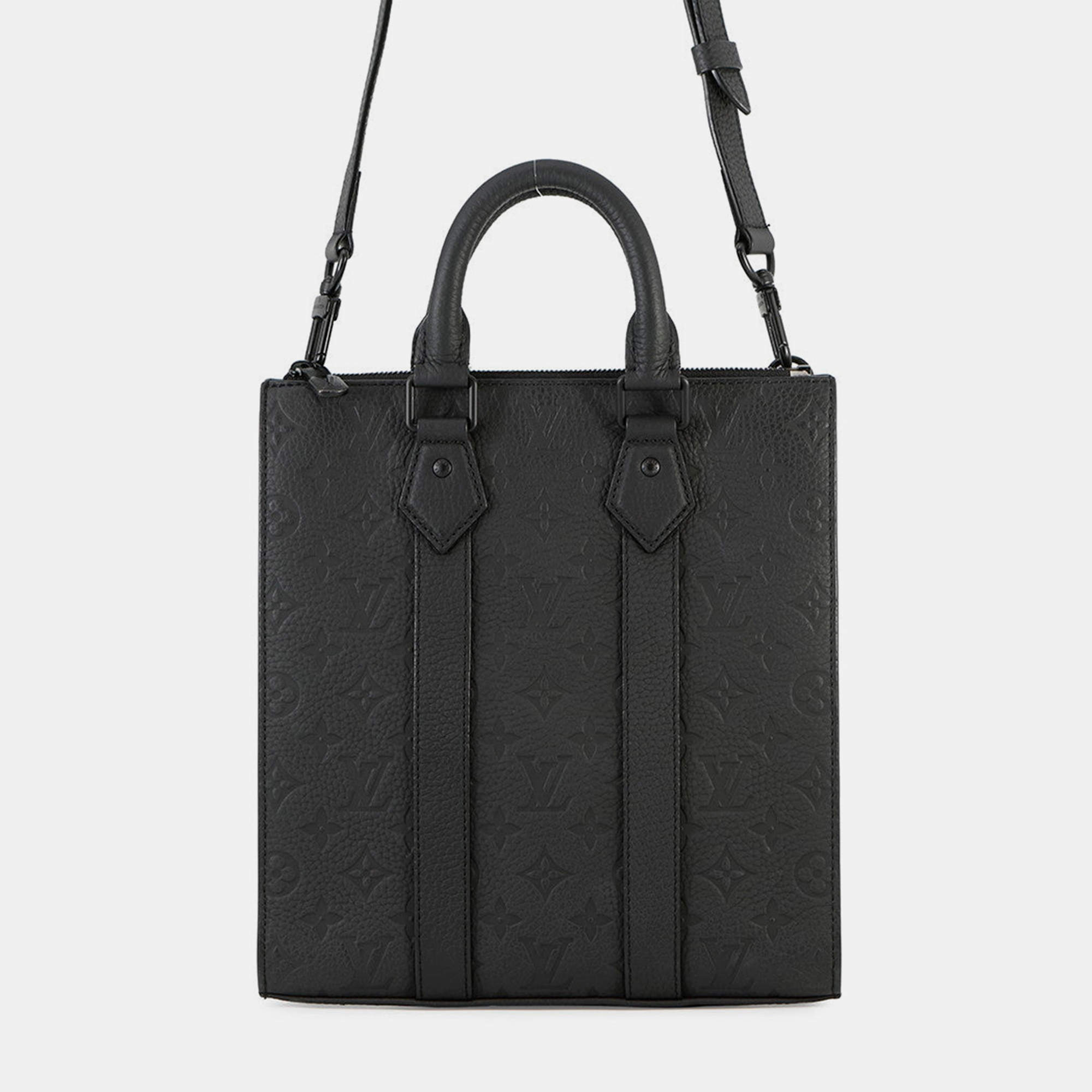 مملوكة مسبقًا Louis Vuitton Sac Plat Black Monogram Taurillon