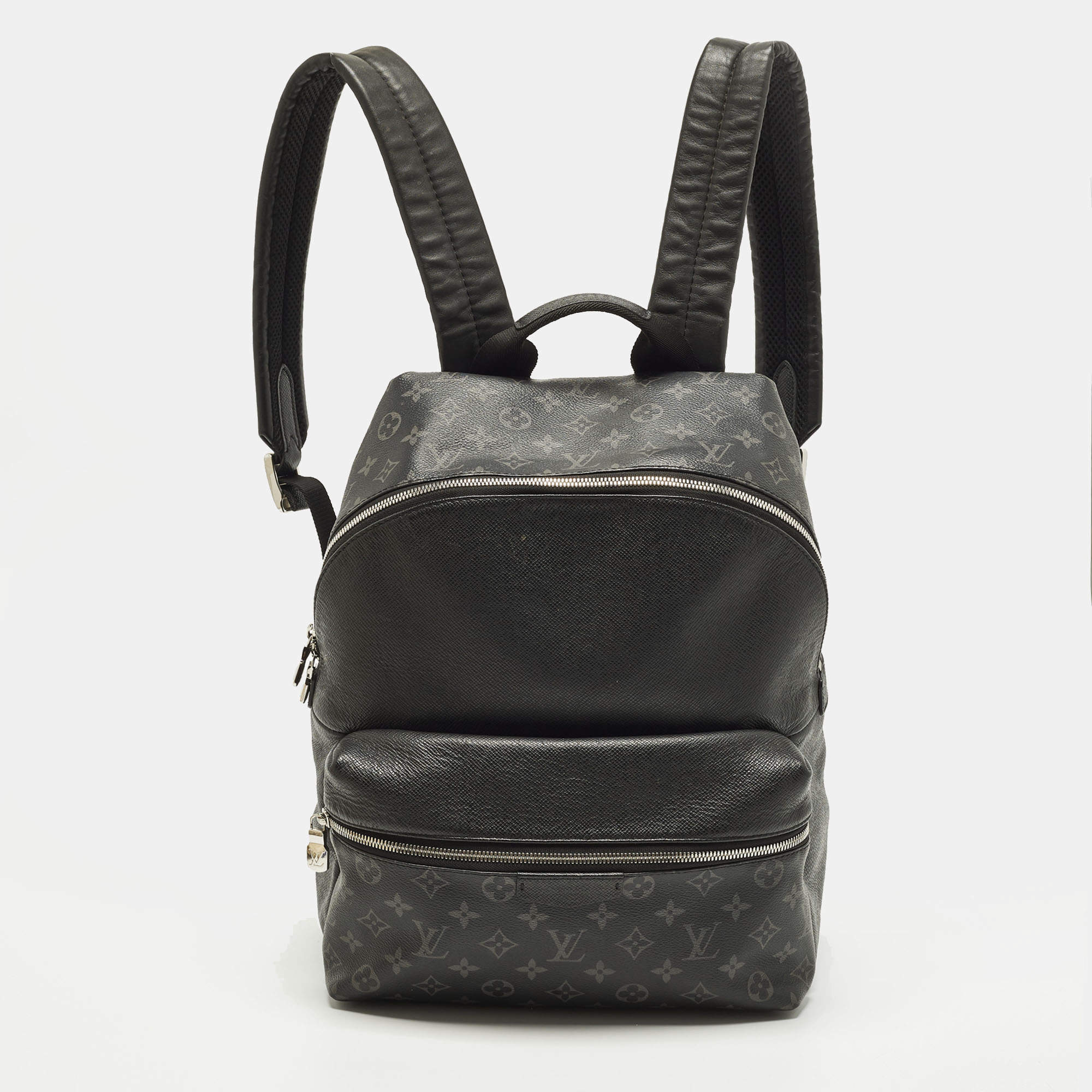 مملوكة مسبقًا Louis Vuitton Discovery MM Monogram Eclipse Canvas and Taiga Leather Backpack
