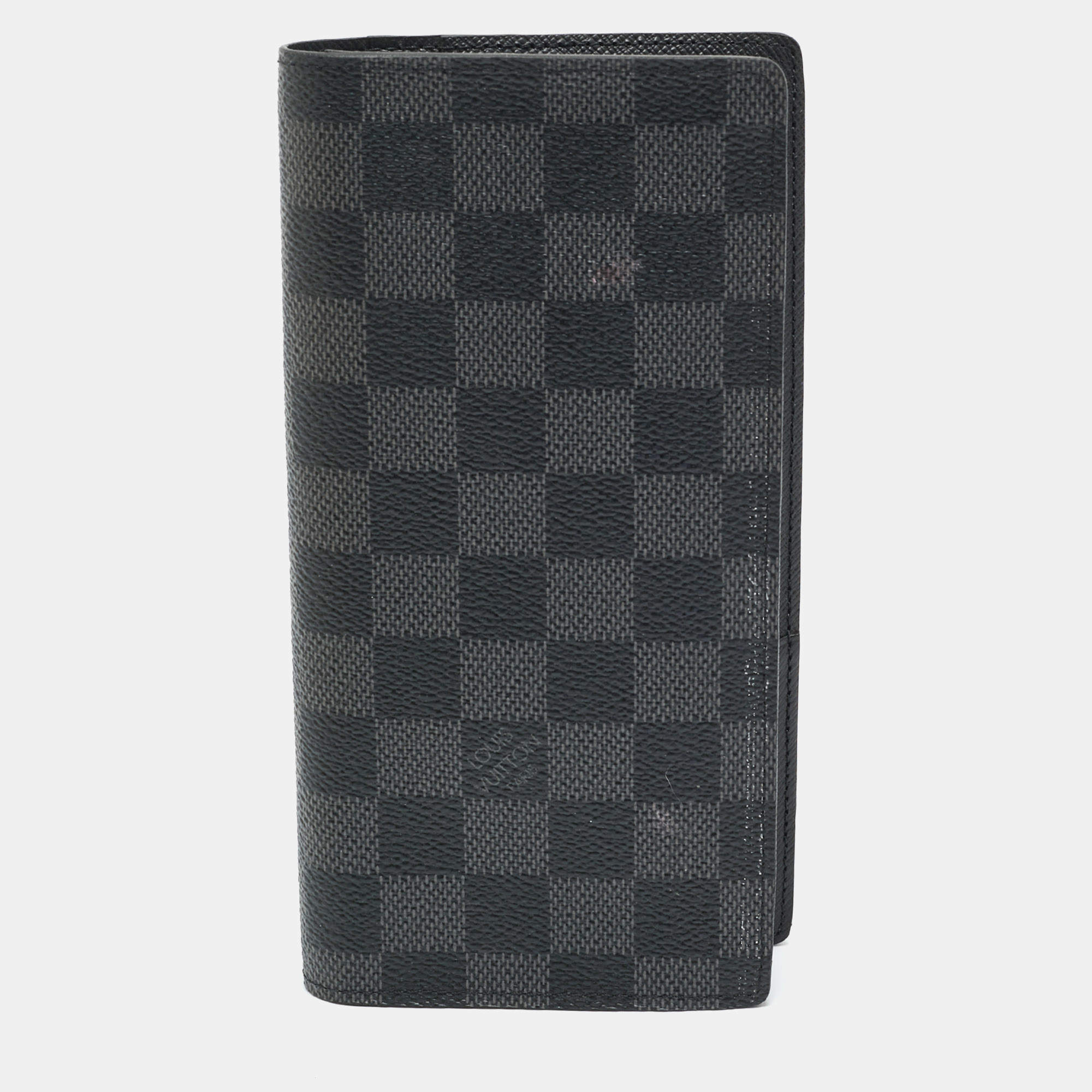 Pre Owned Louis Vuitton Brazza Damier Graphite Canvas Wallet
