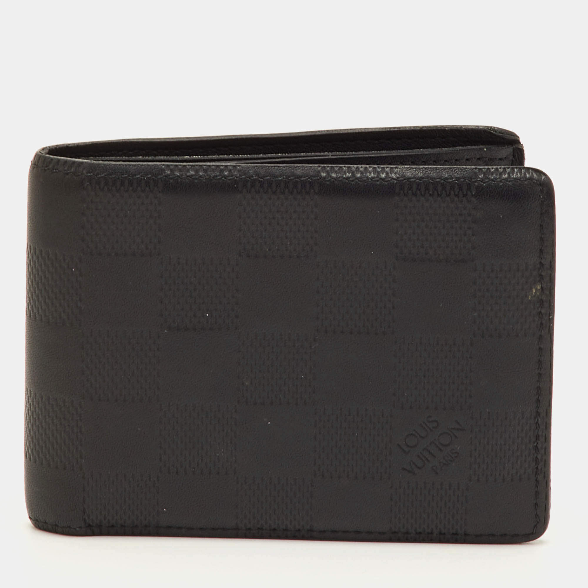 Pre Owned محفظة مطوية جلد أسود داميير أنفيني لويس فيتون سليم