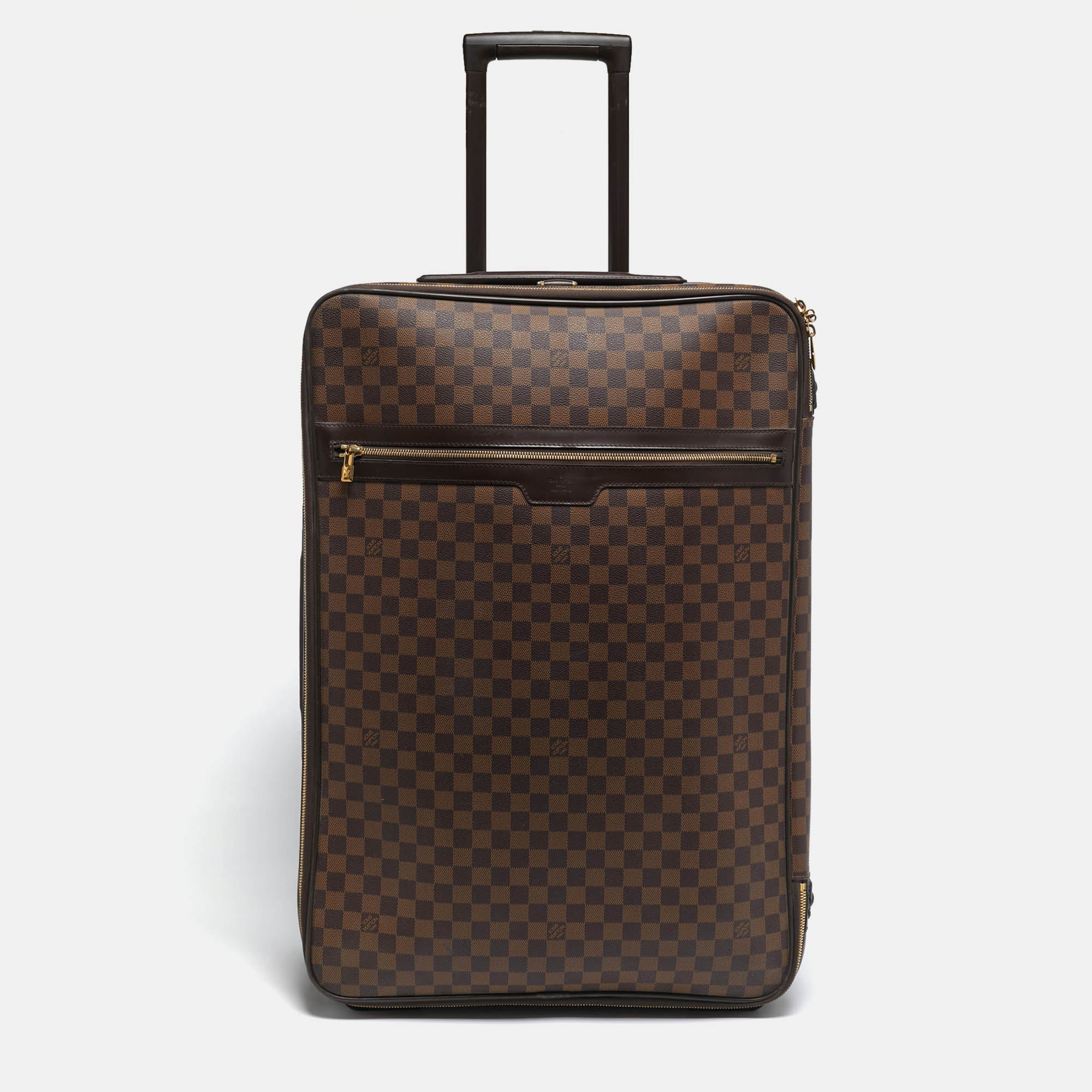 Pre Owned Louis Vuitton Pegase 65 Damier Ebene Canvas Luggage