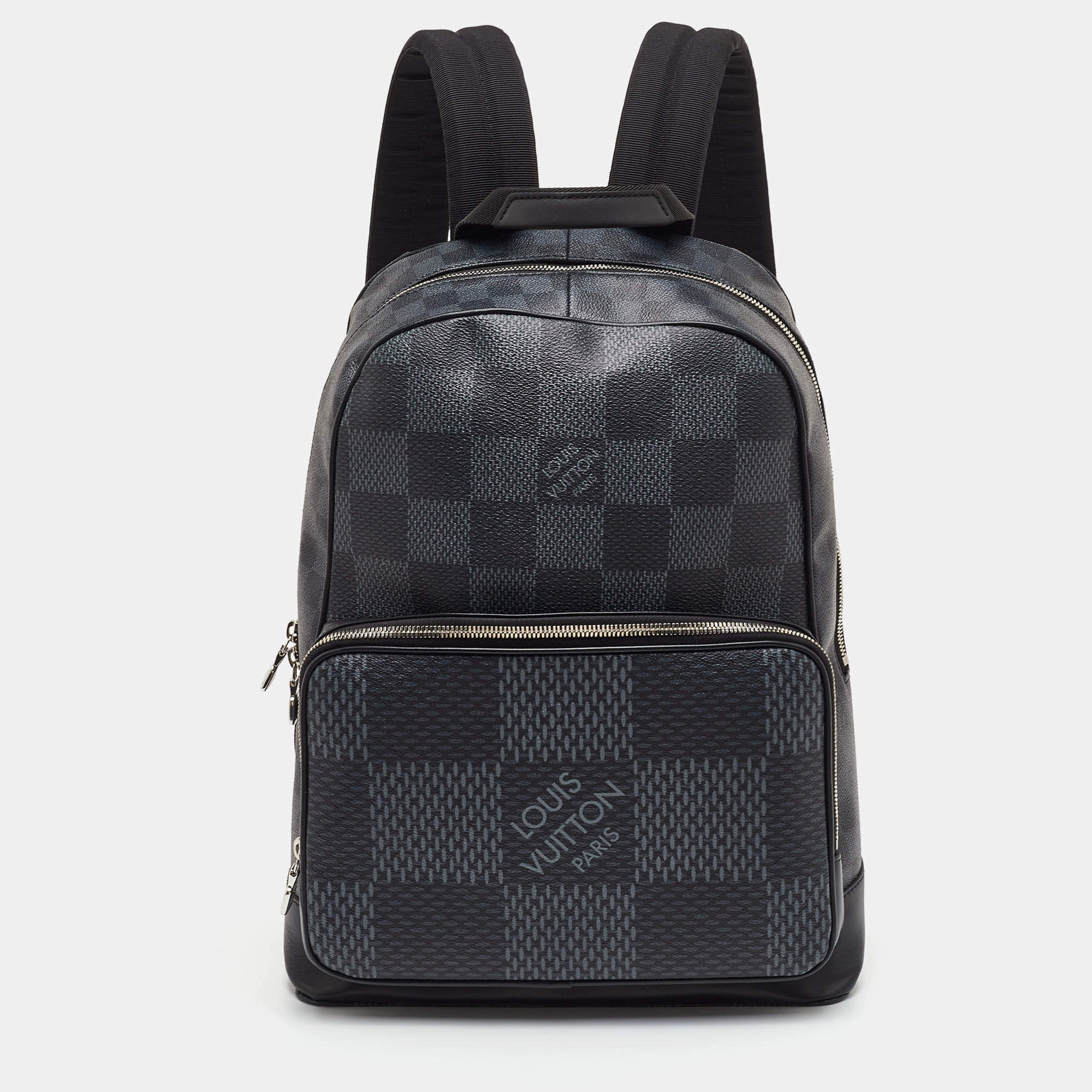 مملوكة مسبقًا Louis Vuitton Campus Black/Grey Damier Graphite Canvas and Leather Backpack