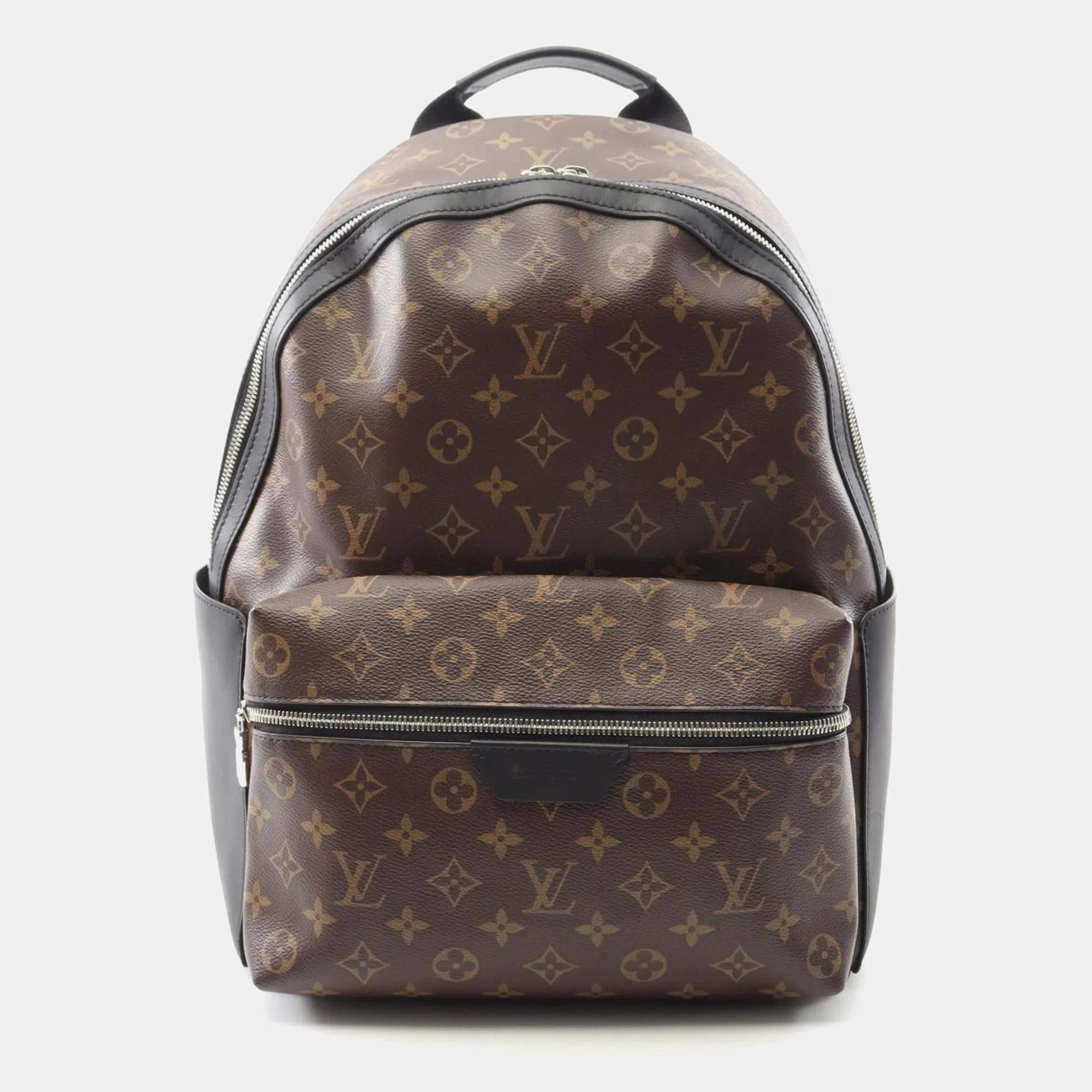 Pre Owned Louis Vuitton Discovery Backpack Pm Coated Canvas And Leather Monogram Macassar Brown Black