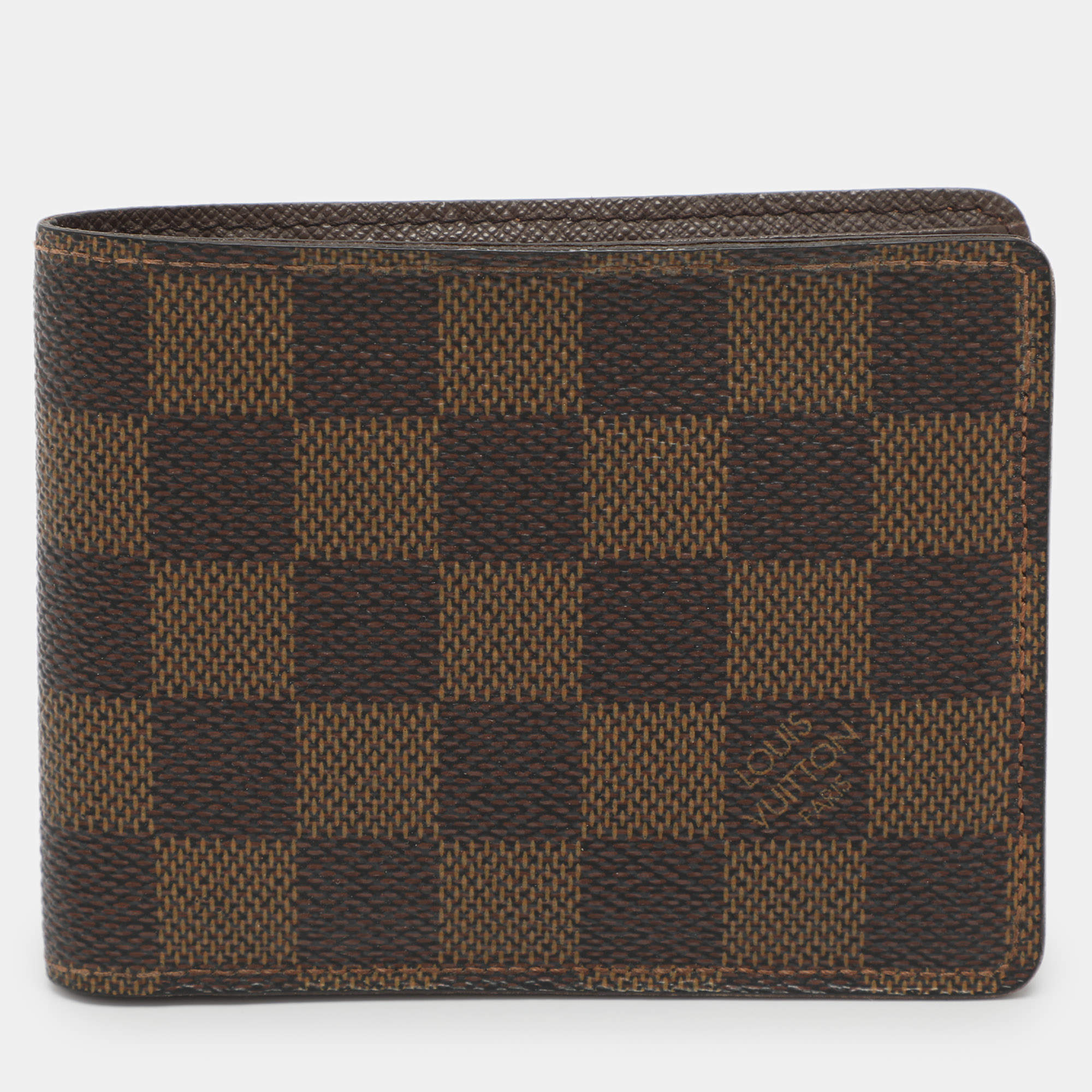 مملوكة مسبقًا Louis Vuitton Multiple Damier Ebene Canvas Bifold Wallet