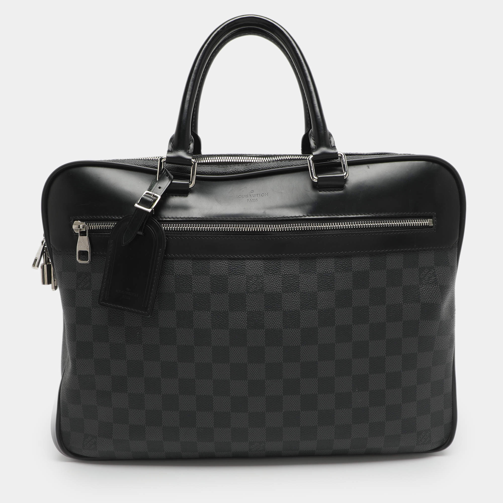 Pre Owned Louis Vuitton Overnight Damier Graphite Canvas Briefcase