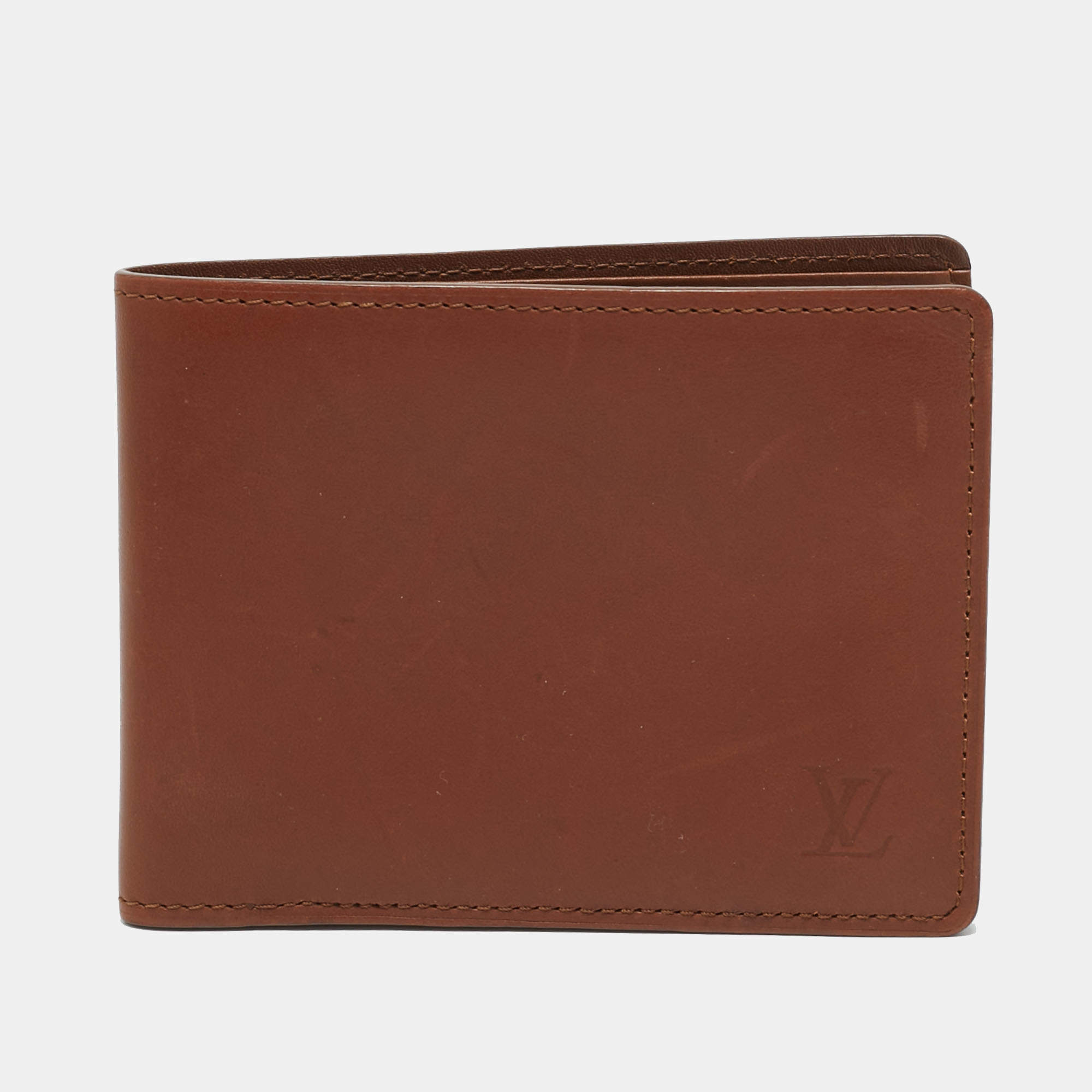 مملوكة مسبقًا Louis Vuitton Multiple Brown Leather Bifold Wallet