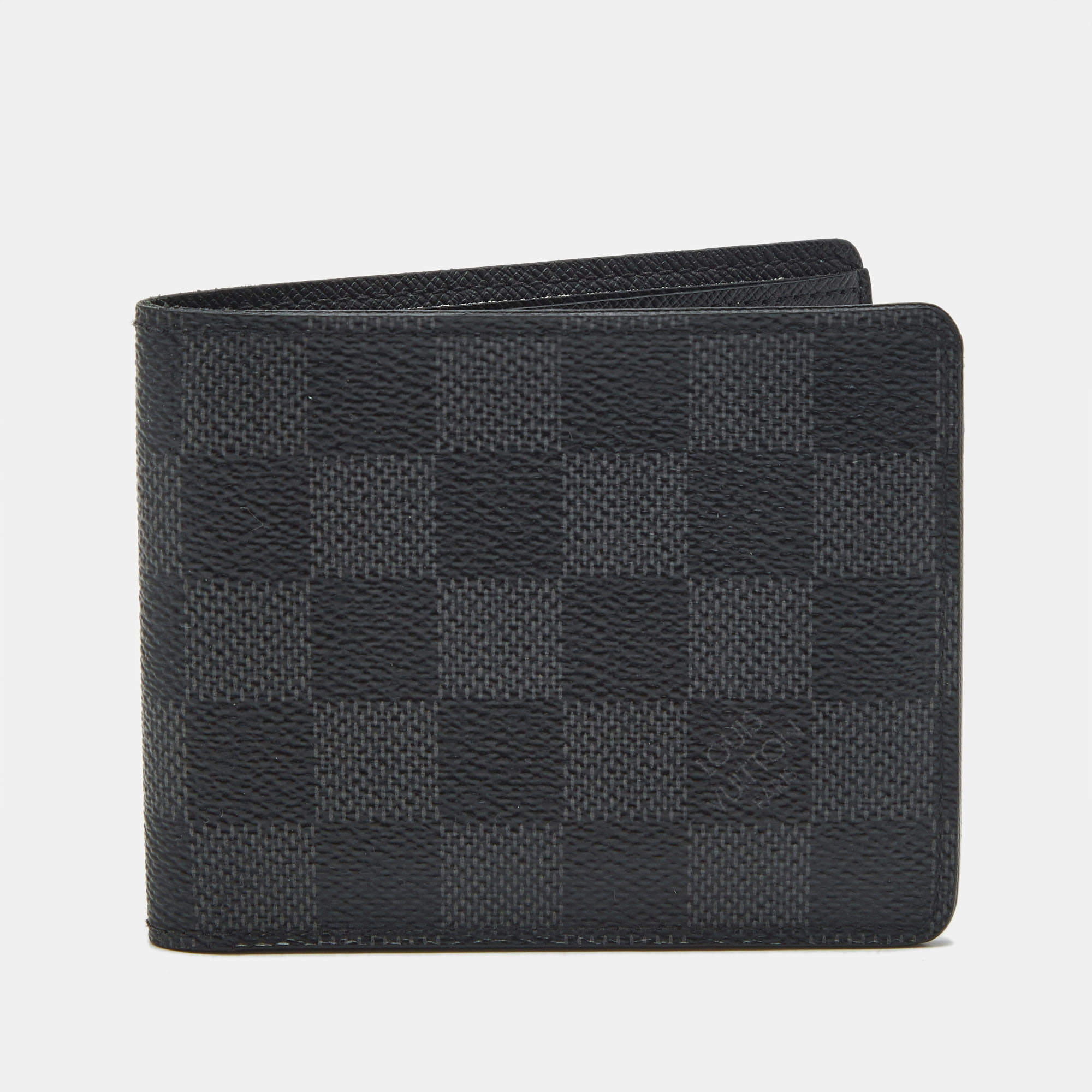 Pre Owned Louis Vuitton Damier Graphite Slender Wallet