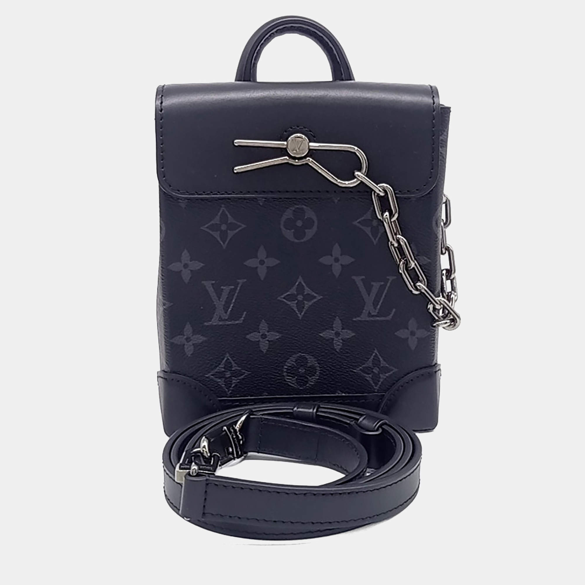 Pre Owned Louis Vuitton Black Coated Canvas Nano Steamer