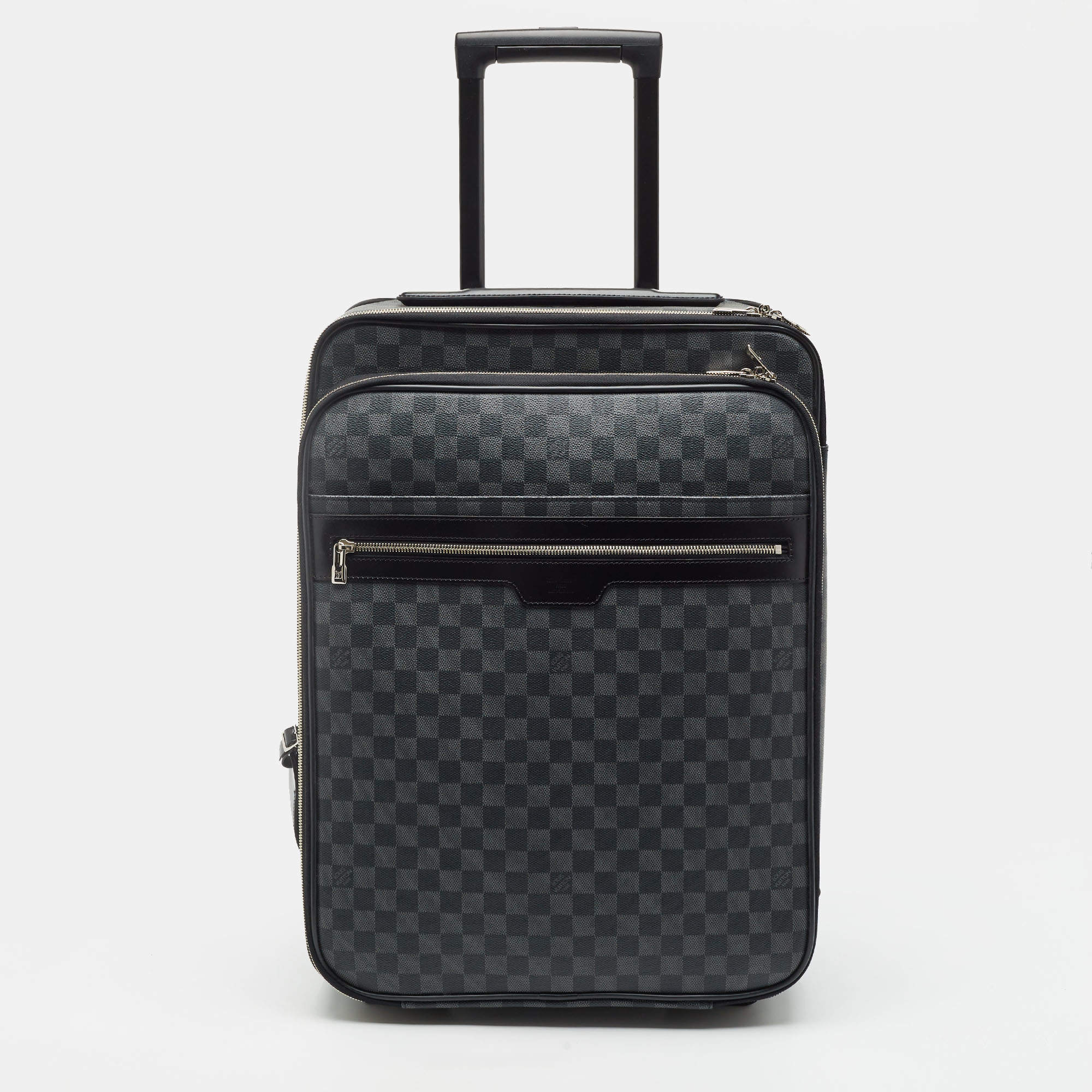 Pre Owned Louis Vuitton Pegase 55 Business Damier Graphite Canvas Suitcase