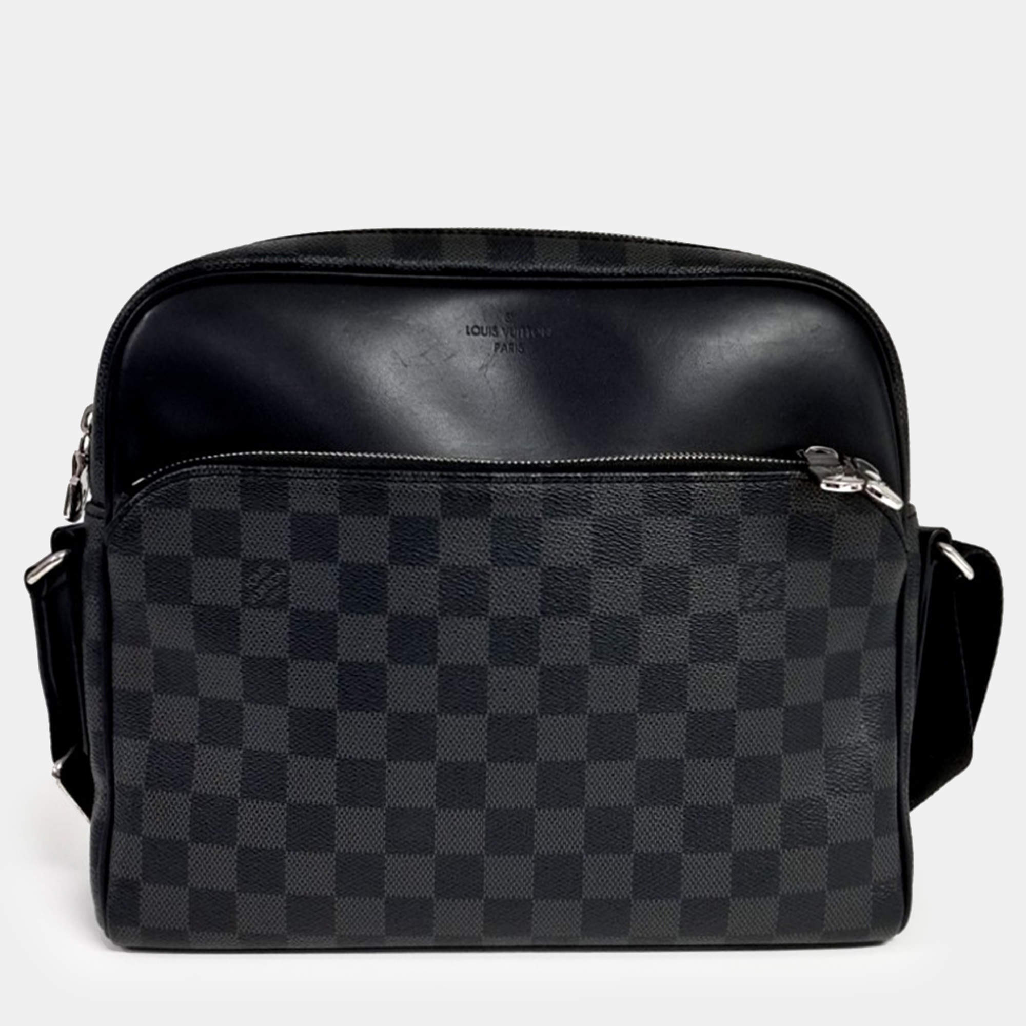 Pre Owned Louis Vuitton Black PVC Graffito Dayton Reporter PM