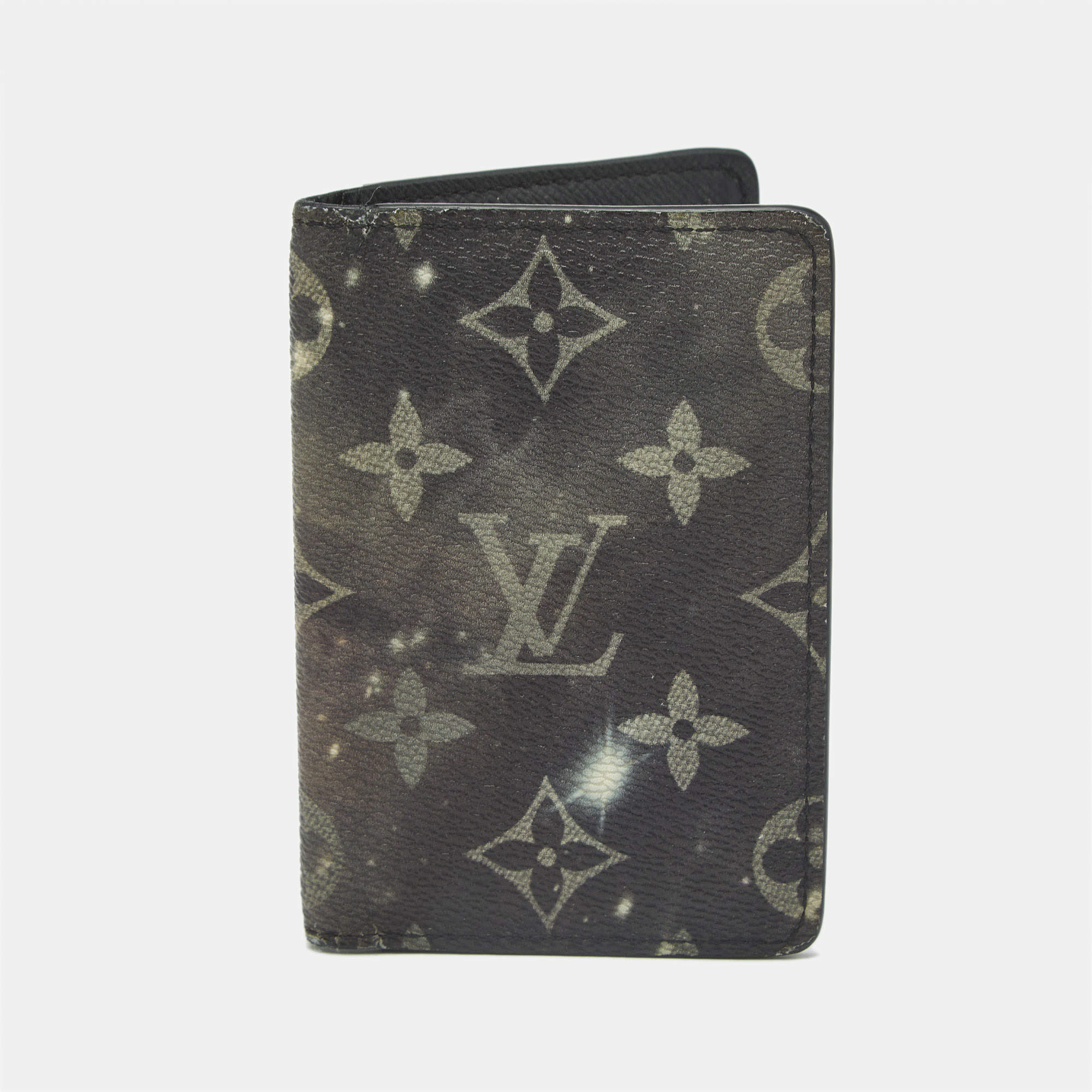 Pre Owned Louis Vuitton Grey Monogram Galaxy Canvas Pocket Organizer 